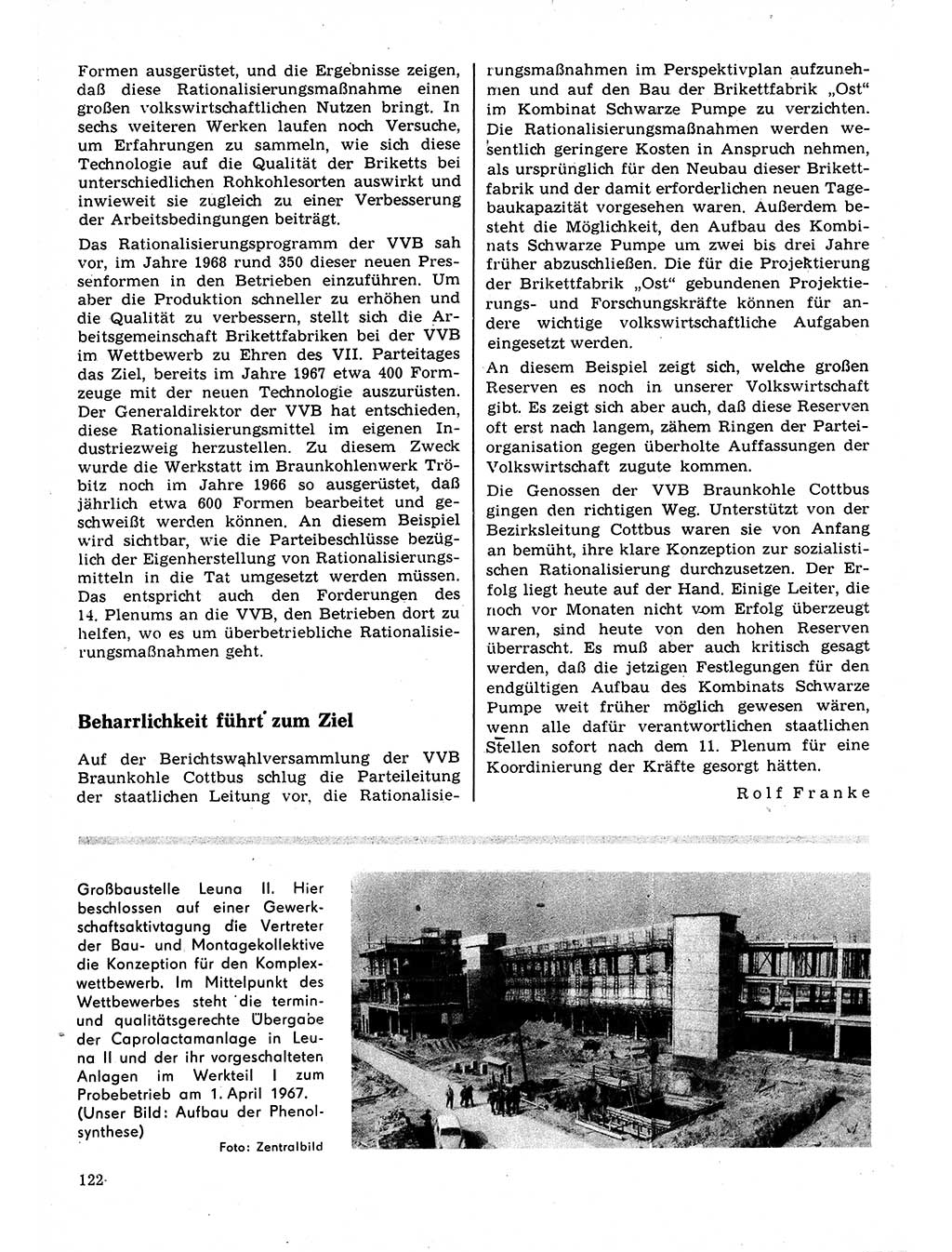 Neuer Weg (NW), Organ des Zentralkomitees (ZK) der SED (Sozialistische Einheitspartei Deutschlands) für Fragen des Parteilebens, 22. Jahrgang [Deutsche Demokratische Republik (DDR)] 1967, Seite 122 (NW ZK SED DDR 1967, S. 122)