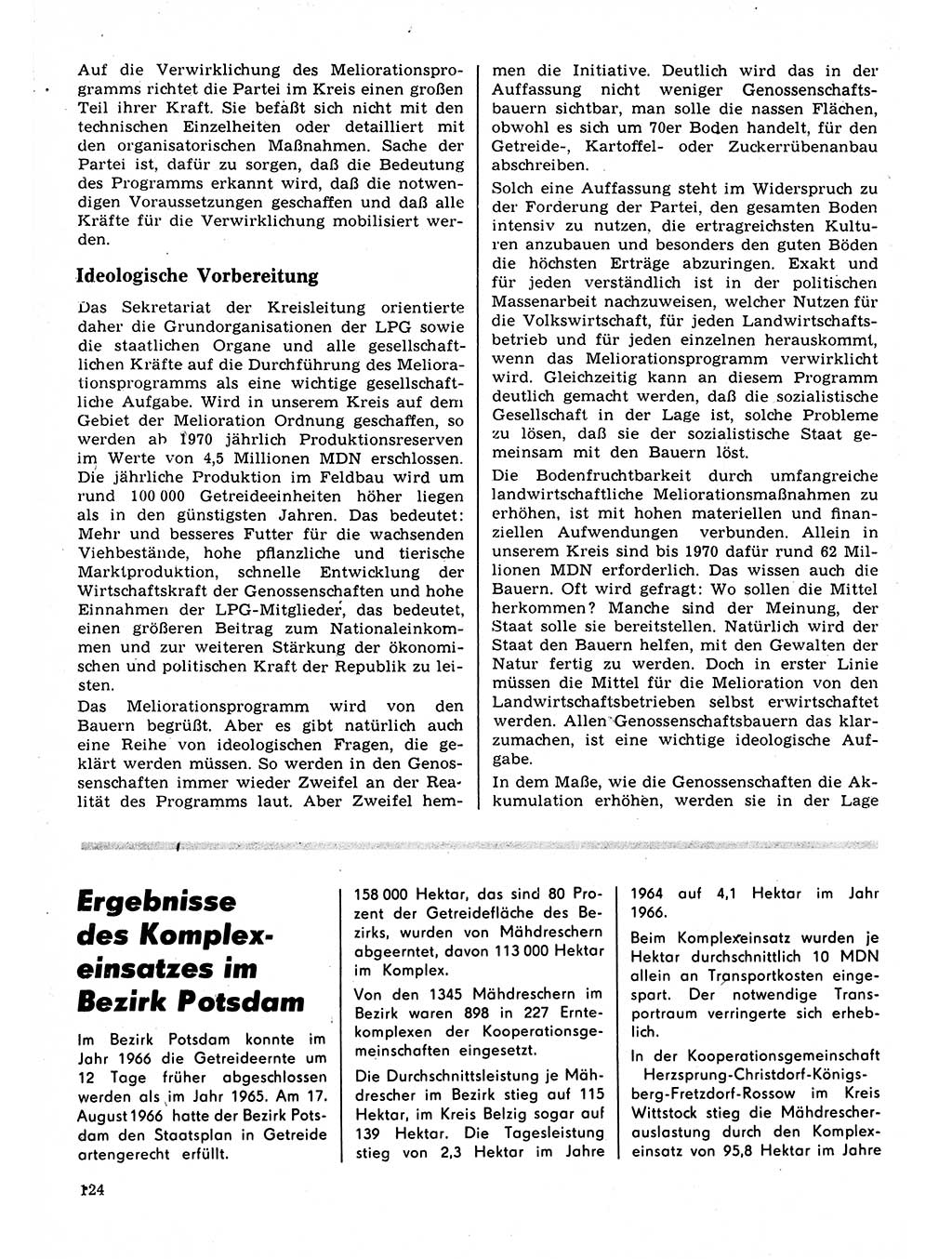 Neuer Weg (NW), Organ des Zentralkomitees (ZK) der SED (Sozialistische Einheitspartei Deutschlands) für Fragen des Parteilebens, 22. Jahrgang [Deutsche Demokratische Republik (DDR)] 1967, Seite 124 (NW ZK SED DDR 1967, S. 124)