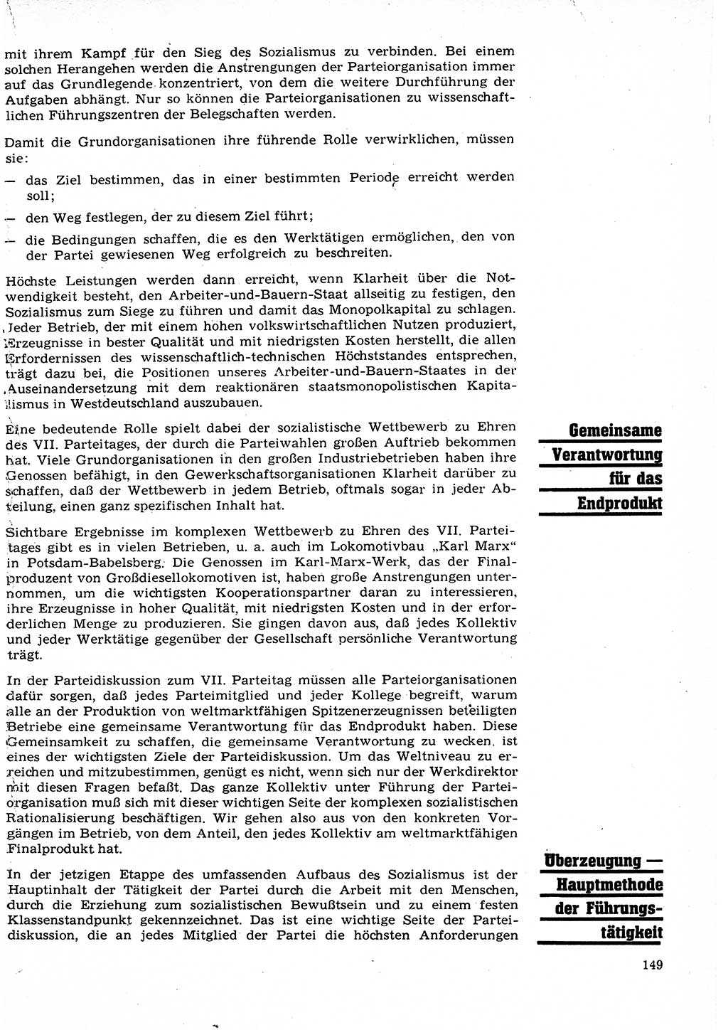 Neuer Weg (NW), Organ des Zentralkomitees (ZK) der SED (Sozialistische Einheitspartei Deutschlands) für Fragen des Parteilebens, 22. Jahrgang [Deutsche Demokratische Republik (DDR)] 1967, Seite 149 (NW ZK SED DDR 1967, S. 149)