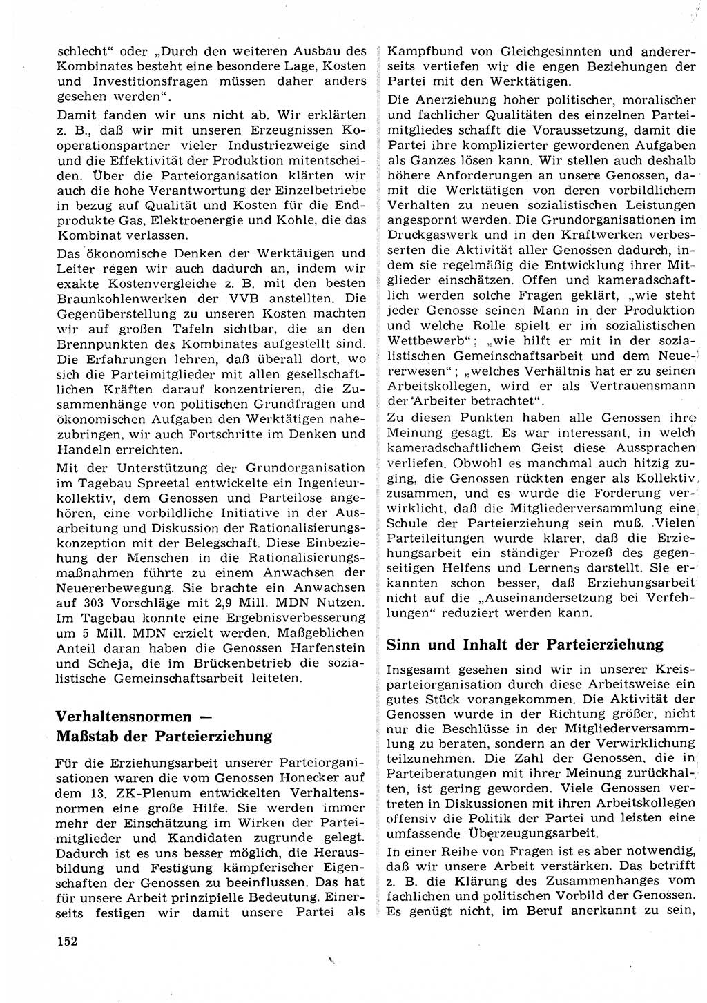 Neuer Weg (NW), Organ des Zentralkomitees (ZK) der SED (Sozialistische Einheitspartei Deutschlands) für Fragen des Parteilebens, 22. Jahrgang [Deutsche Demokratische Republik (DDR)] 1967, Seite 152 (NW ZK SED DDR 1967, S. 152)