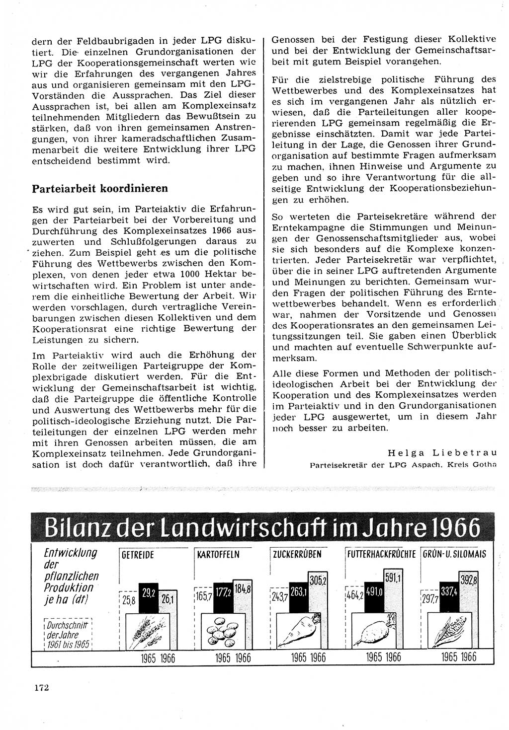 Neuer Weg (NW), Organ des Zentralkomitees (ZK) der SED (Sozialistische Einheitspartei Deutschlands) für Fragen des Parteilebens, 22. Jahrgang [Deutsche Demokratische Republik (DDR)] 1967, Seite 172 (NW ZK SED DDR 1967, S. 172)