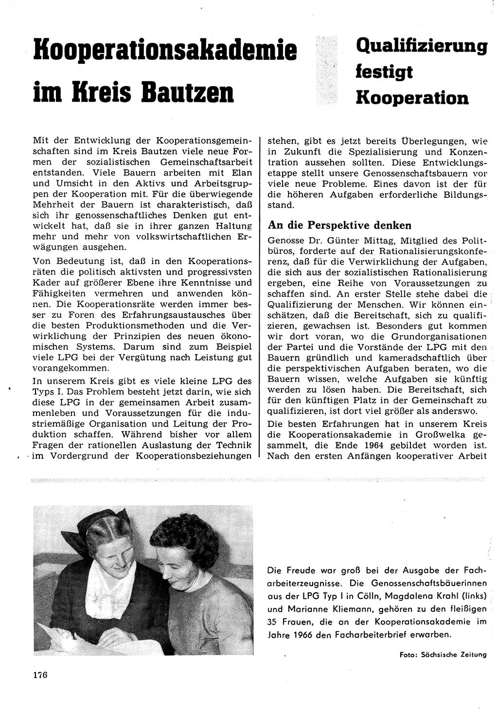 Neuer Weg (NW), Organ des Zentralkomitees (ZK) der SED (Sozialistische Einheitspartei Deutschlands) für Fragen des Parteilebens, 22. Jahrgang [Deutsche Demokratische Republik (DDR)] 1967, Seite 176 (NW ZK SED DDR 1967, S. 176)