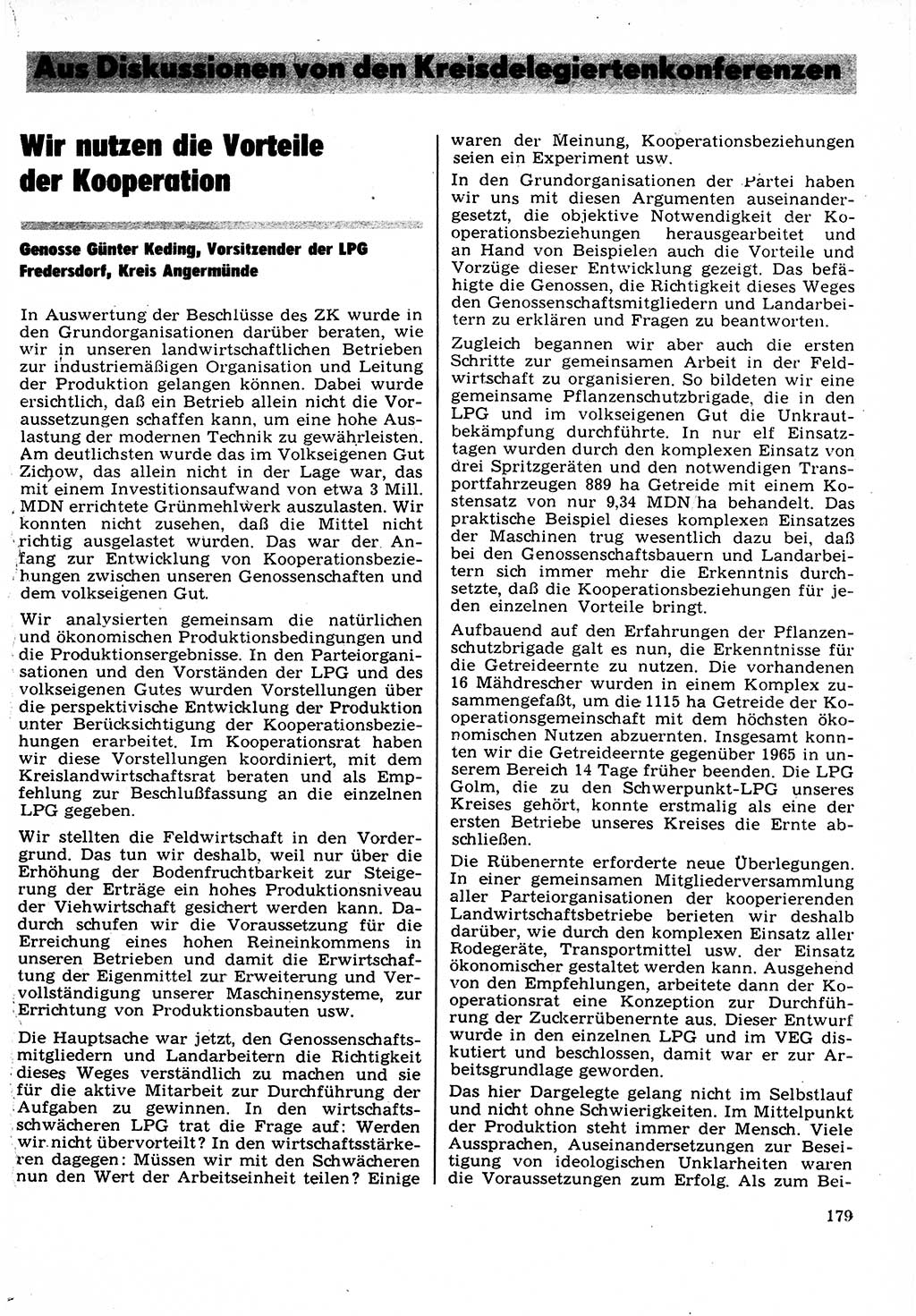 Neuer Weg (NW), Organ des Zentralkomitees (ZK) der SED (Sozialistische Einheitspartei Deutschlands) für Fragen des Parteilebens, 22. Jahrgang [Deutsche Demokratische Republik (DDR)] 1967, Seite 179 (NW ZK SED DDR 1967, S. 179)