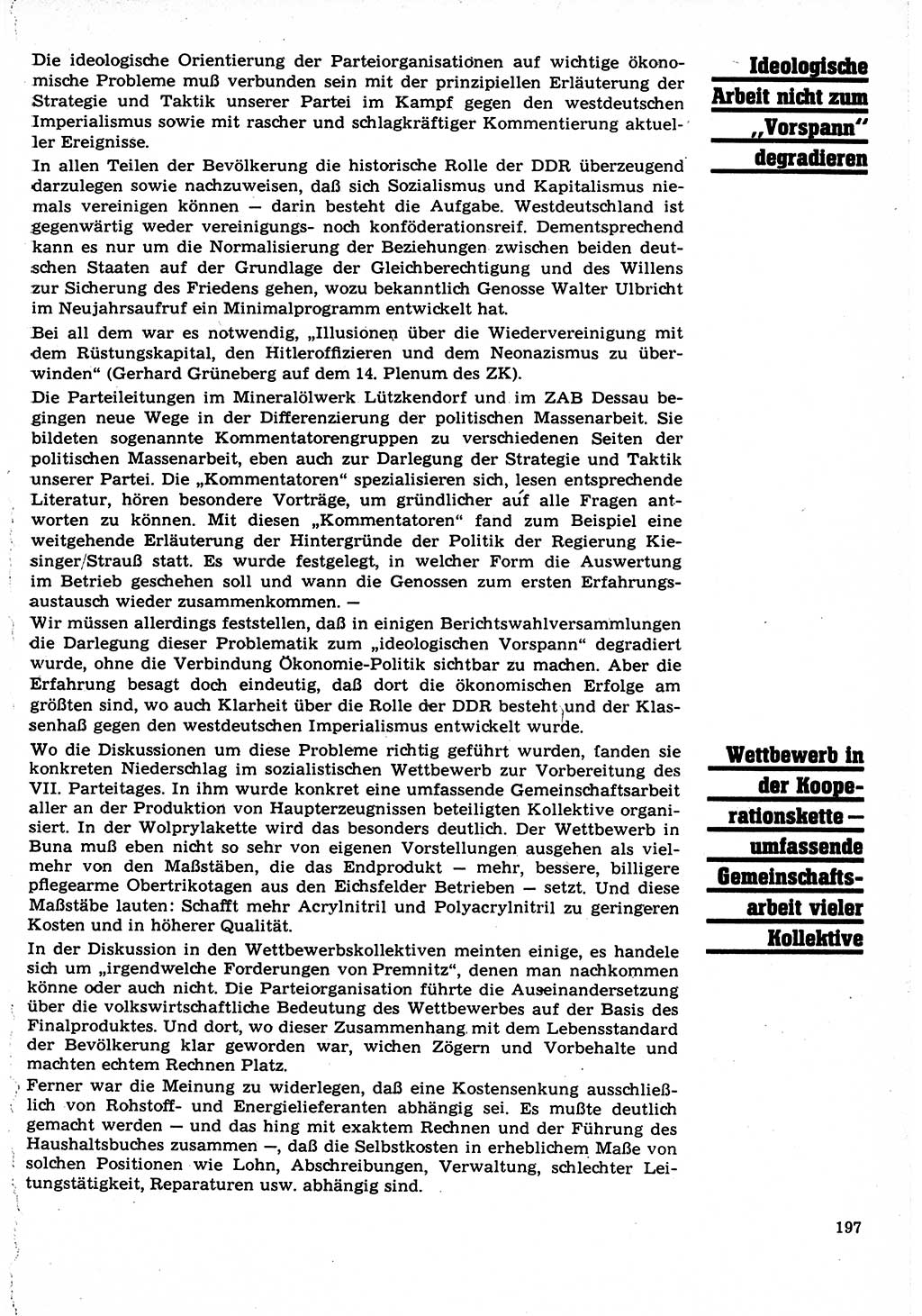 Neuer Weg (NW), Organ des Zentralkomitees (ZK) der SED (Sozialistische Einheitspartei Deutschlands) für Fragen des Parteilebens, 22. Jahrgang [Deutsche Demokratische Republik (DDR)] 1967, Seite 197 (NW ZK SED DDR 1967, S. 197)