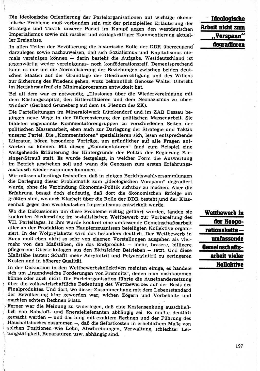 Neuer Weg (NW), Organ des Zentralkomitees (ZK) der SED (Sozialistische Einheitspartei Deutschlands) für Fragen des Parteilebens, 22. Jahrgang [Deutsche Demokratische Republik (DDR)] 1967, Seite 197 (NW ZK SED DDR 1967, S. 197)