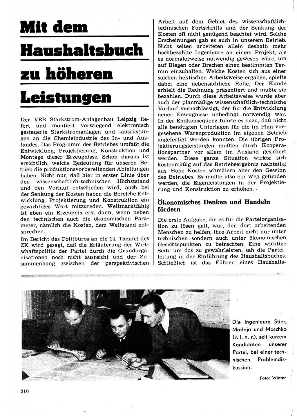 Neuer Weg (NW), Organ des Zentralkomitees (ZK) der SED (Sozialistische Einheitspartei Deutschlands) für Fragen des Parteilebens, 22. Jahrgang [Deutsche Demokratische Republik (DDR)] 1967, Seite 210 (NW ZK SED DDR 1967, S. 210)