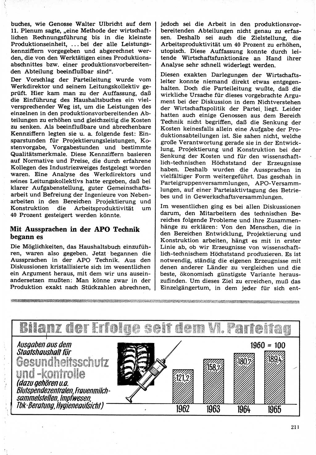 Neuer Weg (NW), Organ des Zentralkomitees (ZK) der SED (Sozialistische Einheitspartei Deutschlands) für Fragen des Parteilebens, 22. Jahrgang [Deutsche Demokratische Republik (DDR)] 1967, Seite 211 (NW ZK SED DDR 1967, S. 211)