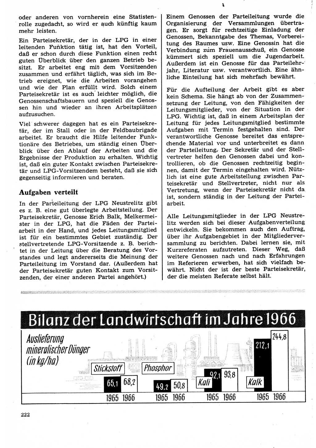 Neuer Weg (NW), Organ des Zentralkomitees (ZK) der SED (Sozialistische Einheitspartei Deutschlands) für Fragen des Parteilebens, 22. Jahrgang [Deutsche Demokratische Republik (DDR)] 1967, Seite 222 (NW ZK SED DDR 1967, S. 222)