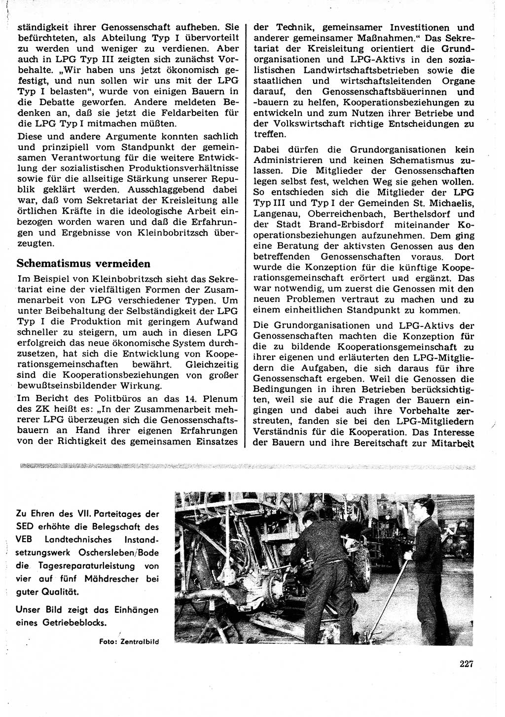 Neuer Weg (NW), Organ des Zentralkomitees (ZK) der SED (Sozialistische Einheitspartei Deutschlands) für Fragen des Parteilebens, 22. Jahrgang [Deutsche Demokratische Republik (DDR)] 1967, Seite 227 (NW ZK SED DDR 1967, S. 227)