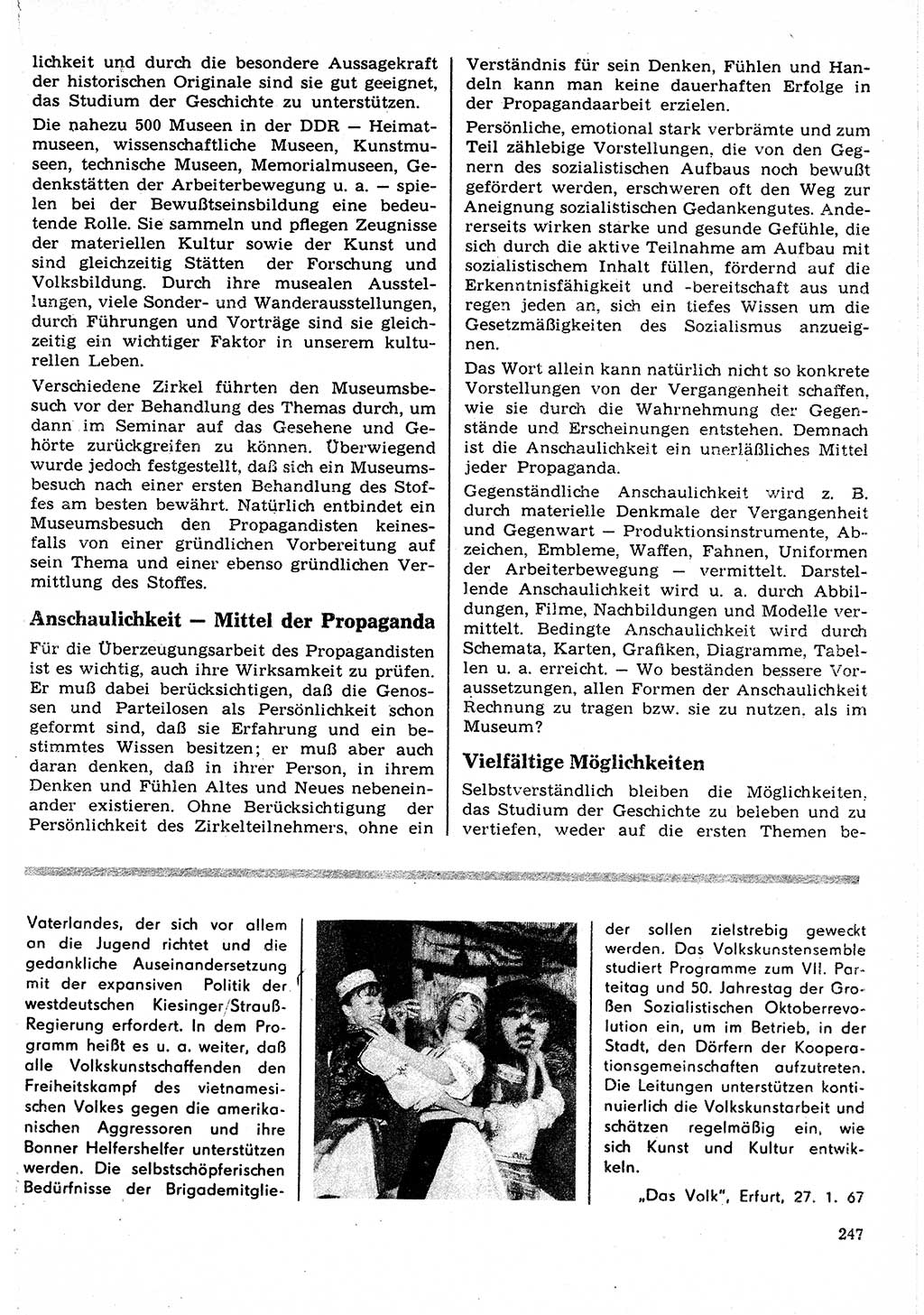 Neuer Weg (NW), Organ des Zentralkomitees (ZK) der SED (Sozialistische Einheitspartei Deutschlands) für Fragen des Parteilebens, 22. Jahrgang [Deutsche Demokratische Republik (DDR)] 1967, Seite 247 (NW ZK SED DDR 1967, S. 247)