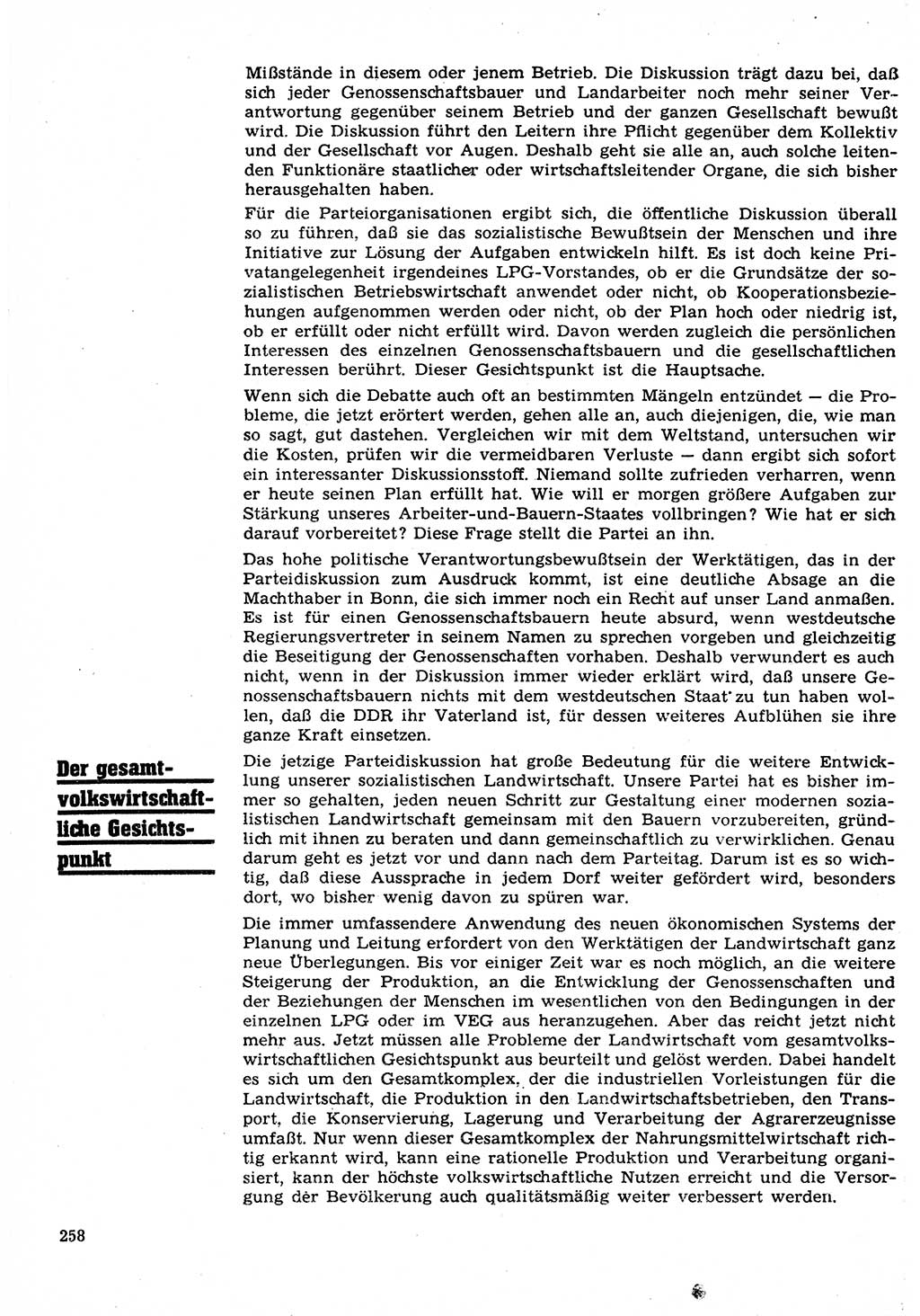 Neuer Weg (NW), Organ des Zentralkomitees (ZK) der SED (Sozialistische Einheitspartei Deutschlands) für Fragen des Parteilebens, 22. Jahrgang [Deutsche Demokratische Republik (DDR)] 1967, Seite 258 (NW ZK SED DDR 1967, S. 258)