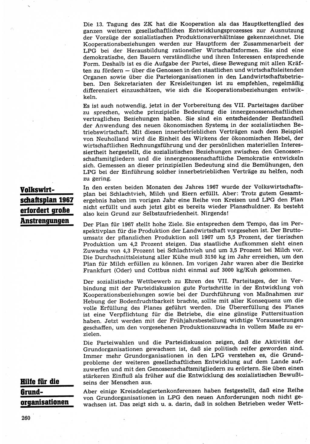 Neuer Weg (NW), Organ des Zentralkomitees (ZK) der SED (Sozialistische Einheitspartei Deutschlands) für Fragen des Parteilebens, 22. Jahrgang [Deutsche Demokratische Republik (DDR)] 1967, Seite 260 (NW ZK SED DDR 1967, S. 260)
