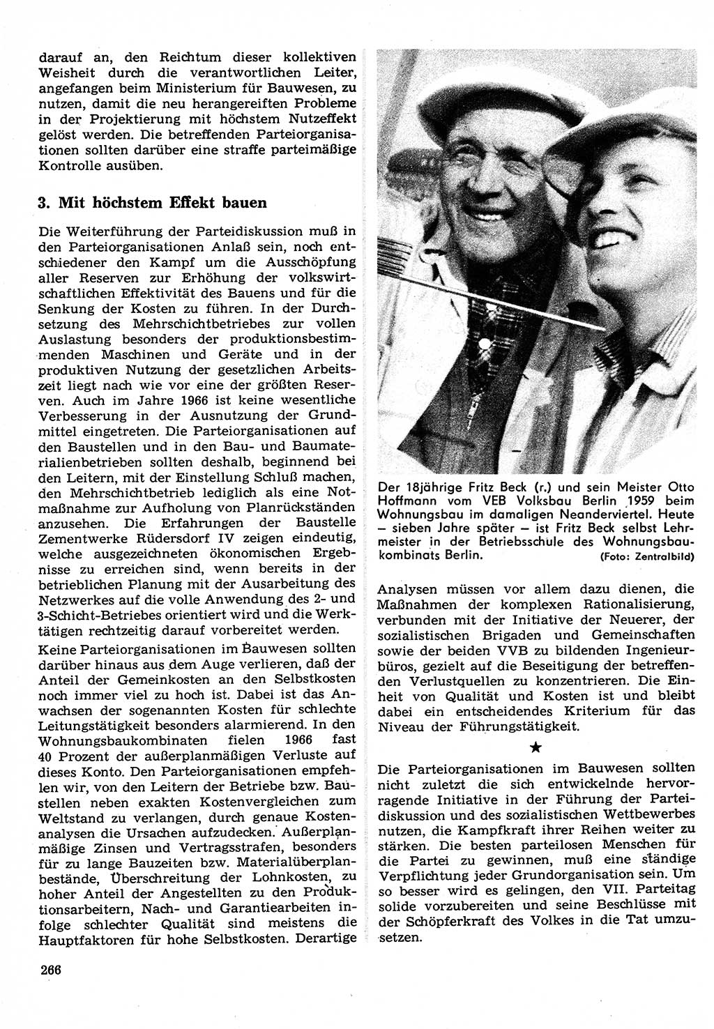 Neuer Weg (NW), Organ des Zentralkomitees (ZK) der SED (Sozialistische Einheitspartei Deutschlands) für Fragen des Parteilebens, 22. Jahrgang [Deutsche Demokratische Republik (DDR)] 1967, Seite 266 (NW ZK SED DDR 1967, S. 266)