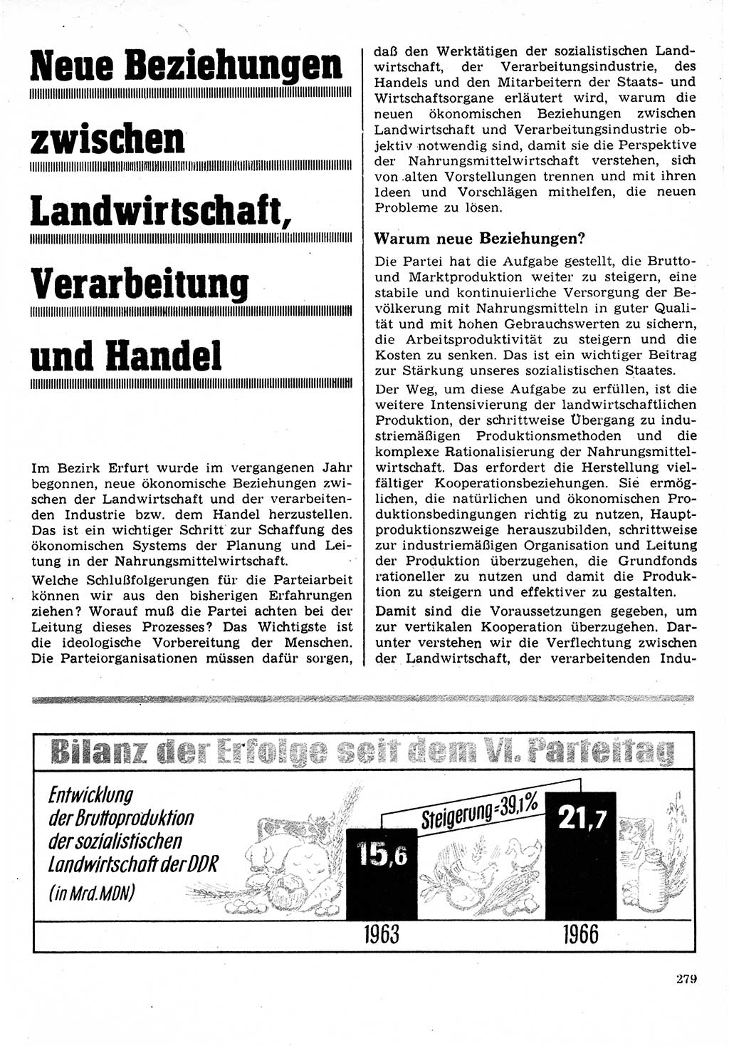 Neuer Weg (NW), Organ des Zentralkomitees (ZK) der SED (Sozialistische Einheitspartei Deutschlands) für Fragen des Parteilebens, 22. Jahrgang [Deutsche Demokratische Republik (DDR)] 1967, Seite 279 (NW ZK SED DDR 1967, S. 279)