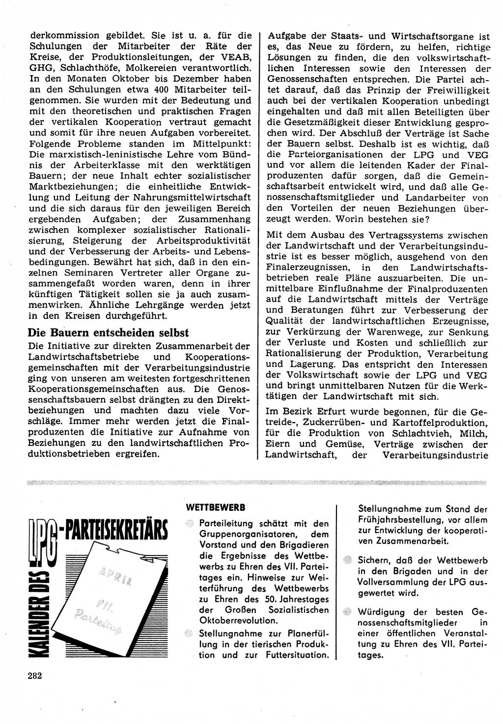 Neuer Weg (NW), Organ des Zentralkomitees (ZK) der SED (Sozialistische Einheitspartei Deutschlands) für Fragen des Parteilebens, 22. Jahrgang [Deutsche Demokratische Republik (DDR)] 1967, Seite 282 (NW ZK SED DDR 1967, S. 282)