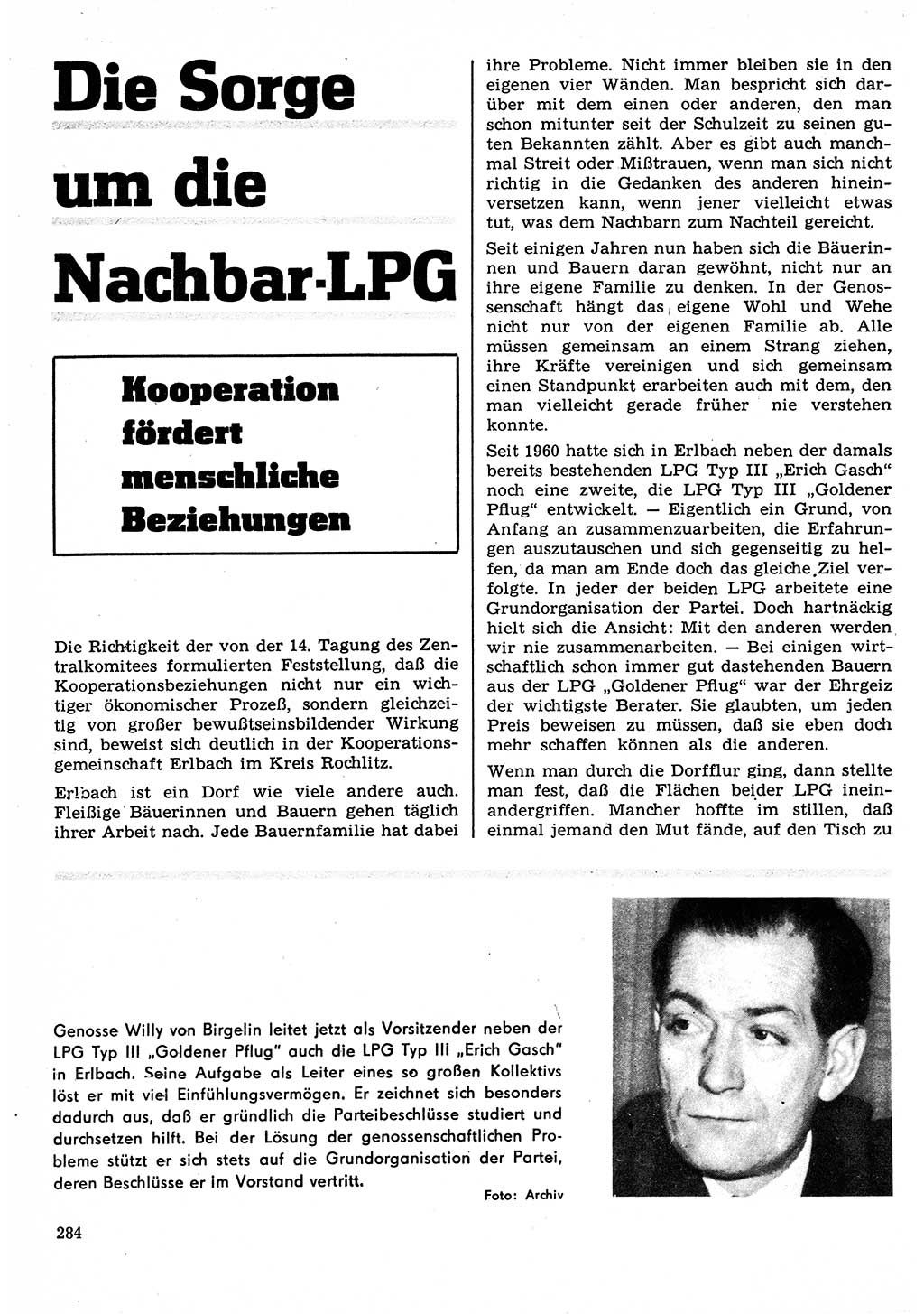 Neuer Weg (NW), Organ des Zentralkomitees (ZK) der SED (Sozialistische Einheitspartei Deutschlands) für Fragen des Parteilebens, 22. Jahrgang [Deutsche Demokratische Republik (DDR)] 1967, Seite 284 (NW ZK SED DDR 1967, S. 284)