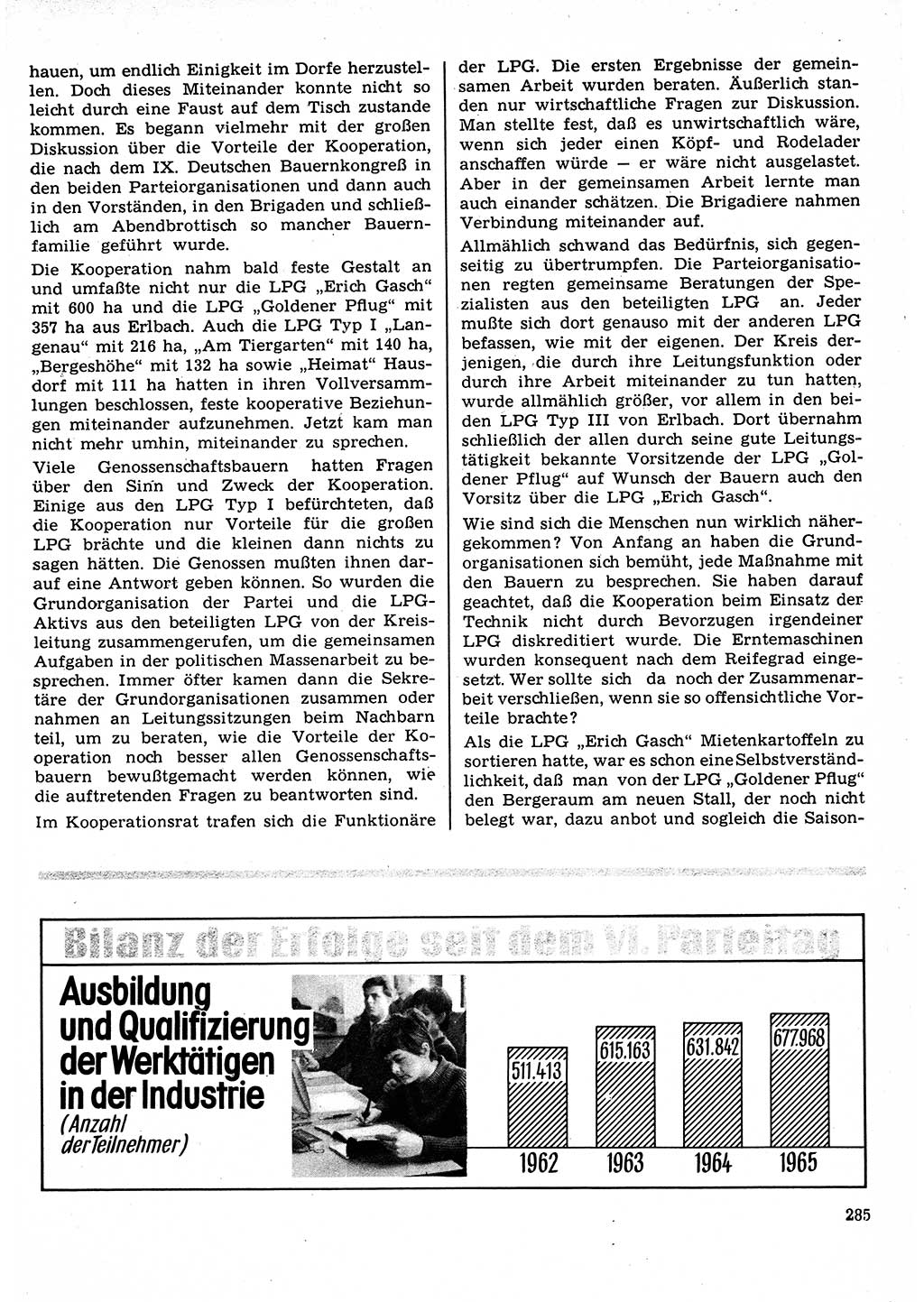 Neuer Weg (NW), Organ des Zentralkomitees (ZK) der SED (Sozialistische Einheitspartei Deutschlands) für Fragen des Parteilebens, 22. Jahrgang [Deutsche Demokratische Republik (DDR)] 1967, Seite 285 (NW ZK SED DDR 1967, S. 285)