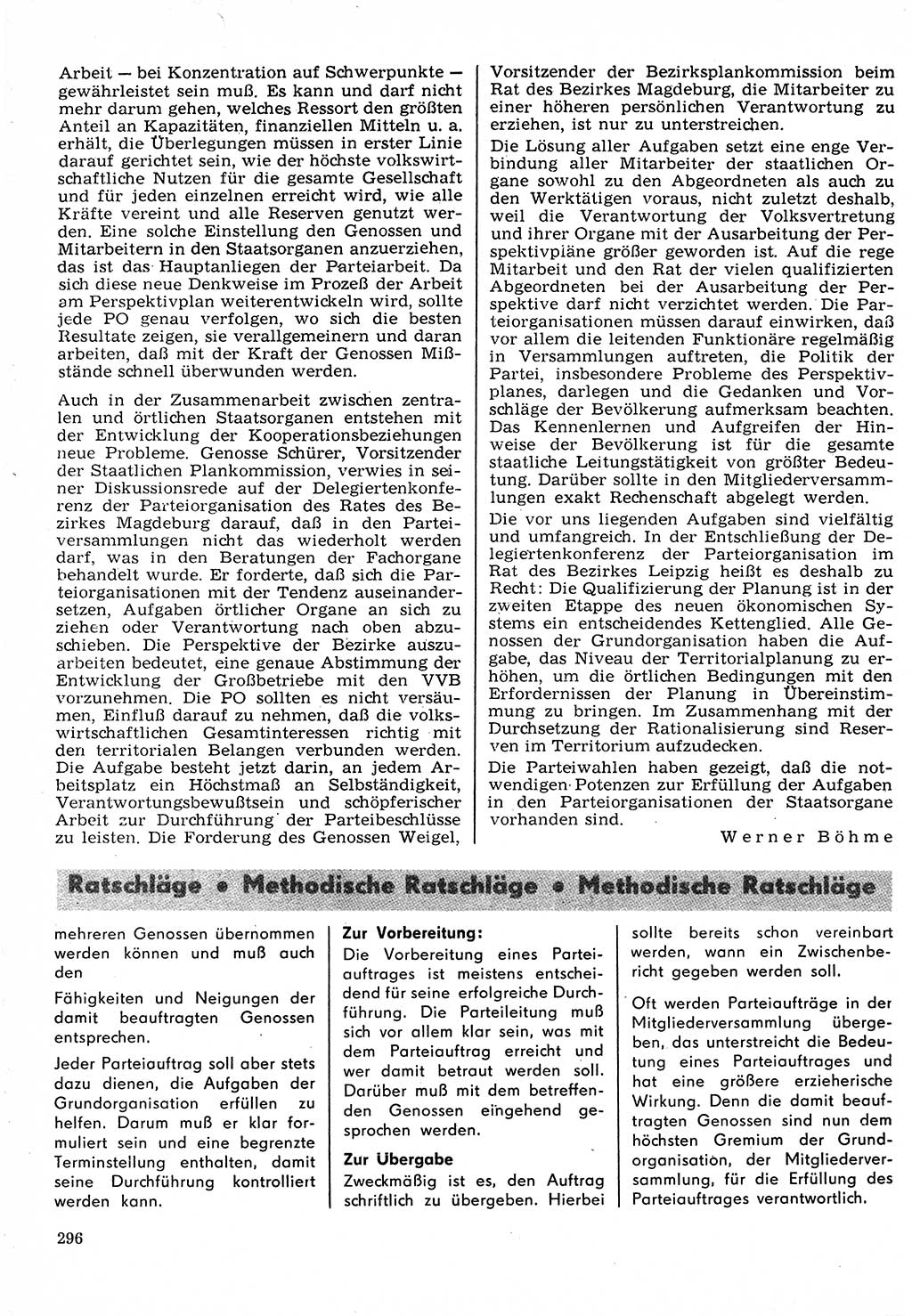 Neuer Weg (NW), Organ des Zentralkomitees (ZK) der SED (Sozialistische Einheitspartei Deutschlands) für Fragen des Parteilebens, 22. Jahrgang [Deutsche Demokratische Republik (DDR)] 1967, Seite 296 (NW ZK SED DDR 1967, S. 296)