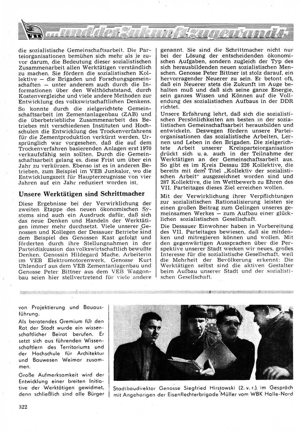 Neuer Weg (NW), Organ des Zentralkomitees (ZK) der SED (Sozialistische Einheitspartei Deutschlands) für Fragen des Parteilebens, 22. Jahrgang [Deutsche Demokratische Republik (DDR)] 1967, Seite 322 (NW ZK SED DDR 1967, S. 322)