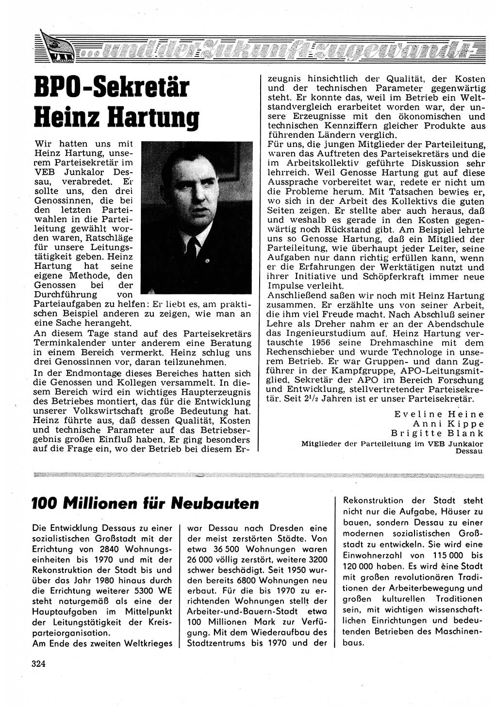 Neuer Weg (NW), Organ des Zentralkomitees (ZK) der SED (Sozialistische Einheitspartei Deutschlands) für Fragen des Parteilebens, 22. Jahrgang [Deutsche Demokratische Republik (DDR)] 1967, Seite 324 (NW ZK SED DDR 1967, S. 324)