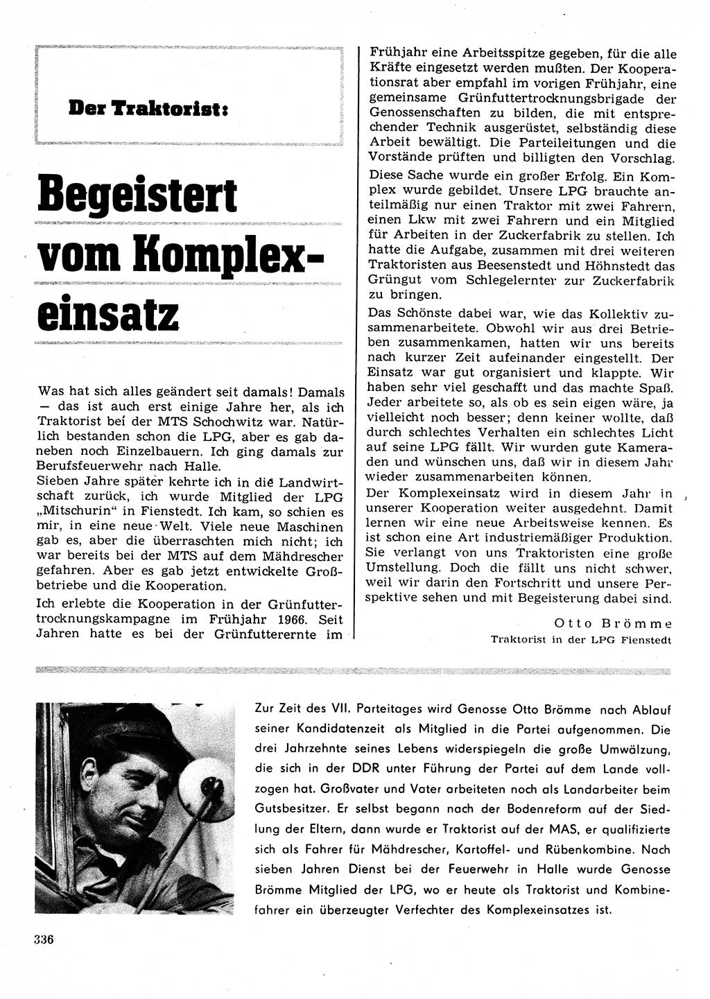 Neuer Weg (NW), Organ des Zentralkomitees (ZK) der SED (Sozialistische Einheitspartei Deutschlands) für Fragen des Parteilebens, 22. Jahrgang [Deutsche Demokratische Republik (DDR)] 1967, Seite 336 (NW ZK SED DDR 1967, S. 336)