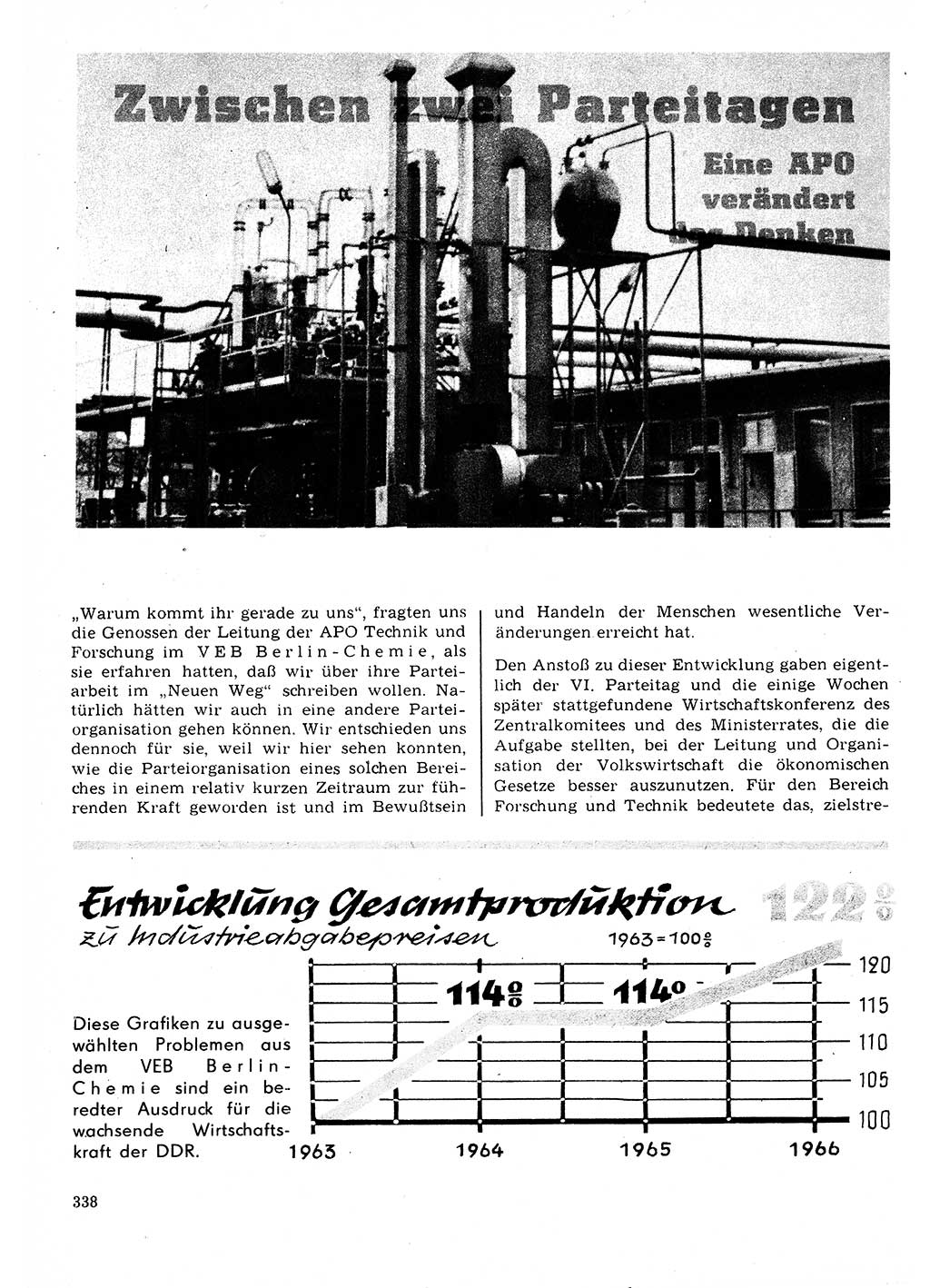 Neuer Weg (NW), Organ des Zentralkomitees (ZK) der SED (Sozialistische Einheitspartei Deutschlands) für Fragen des Parteilebens, 22. Jahrgang [Deutsche Demokratische Republik (DDR)] 1967, Seite 338 (NW ZK SED DDR 1967, S. 338)