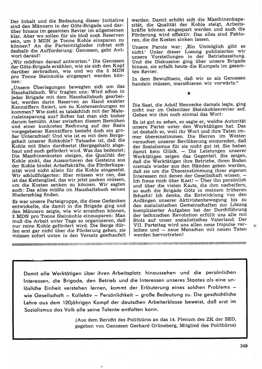 Neuer Weg (NW), Organ des Zentralkomitees (ZK) der SED (Sozialistische Einheitspartei Deutschlands) für Fragen des Parteilebens, 22. Jahrgang [Deutsche Demokratische Republik (DDR)] 1967, Seite 349 (NW ZK SED DDR 1967, S. 349)