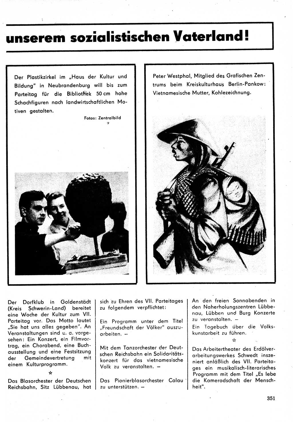 Neuer Weg (NW), Organ des Zentralkomitees (ZK) der SED (Sozialistische Einheitspartei Deutschlands) für Fragen des Parteilebens, 22. Jahrgang [Deutsche Demokratische Republik (DDR)] 1967, Seite 351 (NW ZK SED DDR 1967, S. 351)