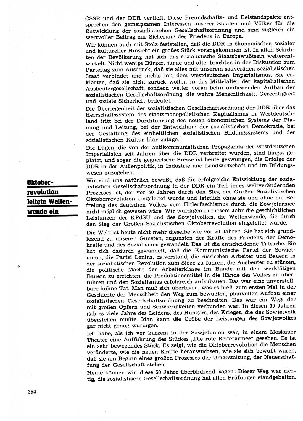 Neuer Weg (NW), Organ des Zentralkomitees (ZK) der SED (Sozialistische Einheitspartei Deutschlands) für Fragen des Parteilebens, 22. Jahrgang [Deutsche Demokratische Republik (DDR)] 1967, Seite 354 (NW ZK SED DDR 1967, S. 354)