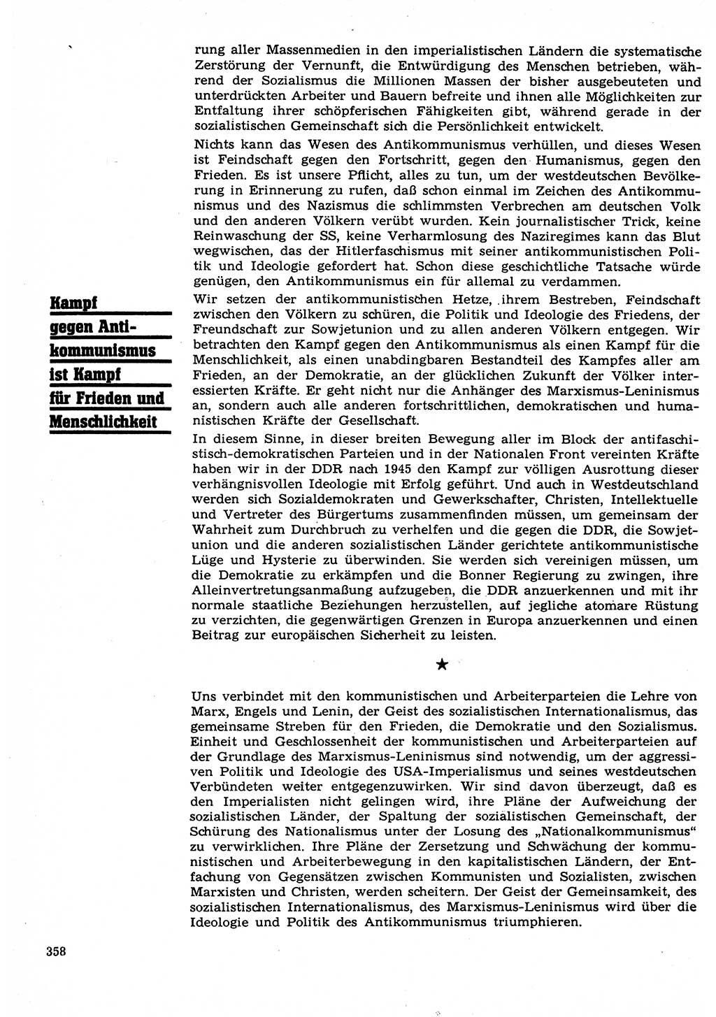 Neuer Weg (NW), Organ des Zentralkomitees (ZK) der SED (Sozialistische Einheitspartei Deutschlands) für Fragen des Parteilebens, 22. Jahrgang [Deutsche Demokratische Republik (DDR)] 1967, Seite 358 (NW ZK SED DDR 1967, S. 358)