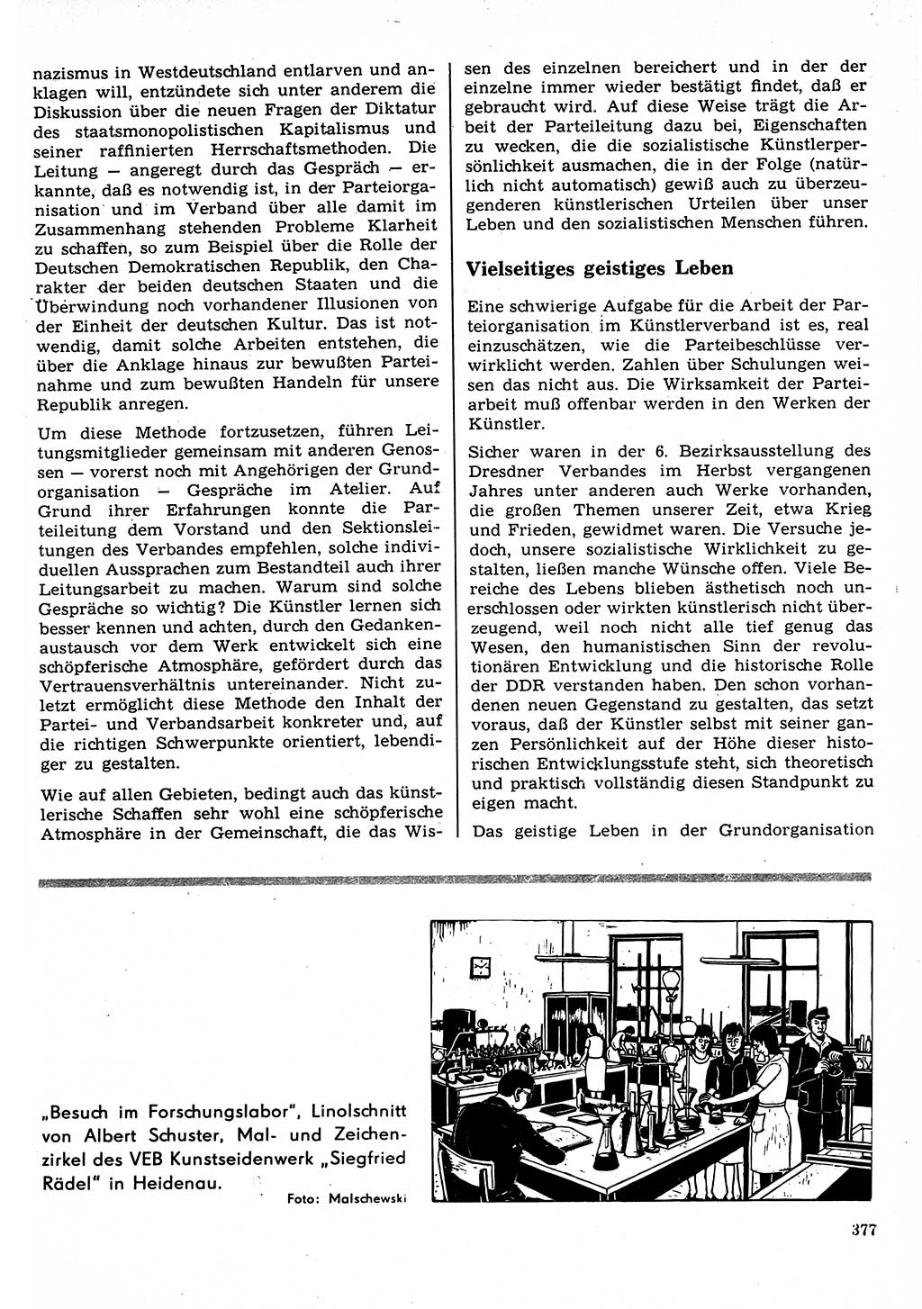 Neuer Weg (NW), Organ des Zentralkomitees (ZK) der SED (Sozialistische Einheitspartei Deutschlands) für Fragen des Parteilebens, 22. Jahrgang [Deutsche Demokratische Republik (DDR)] 1967, Seite 377 (NW ZK SED DDR 1967, S. 377)