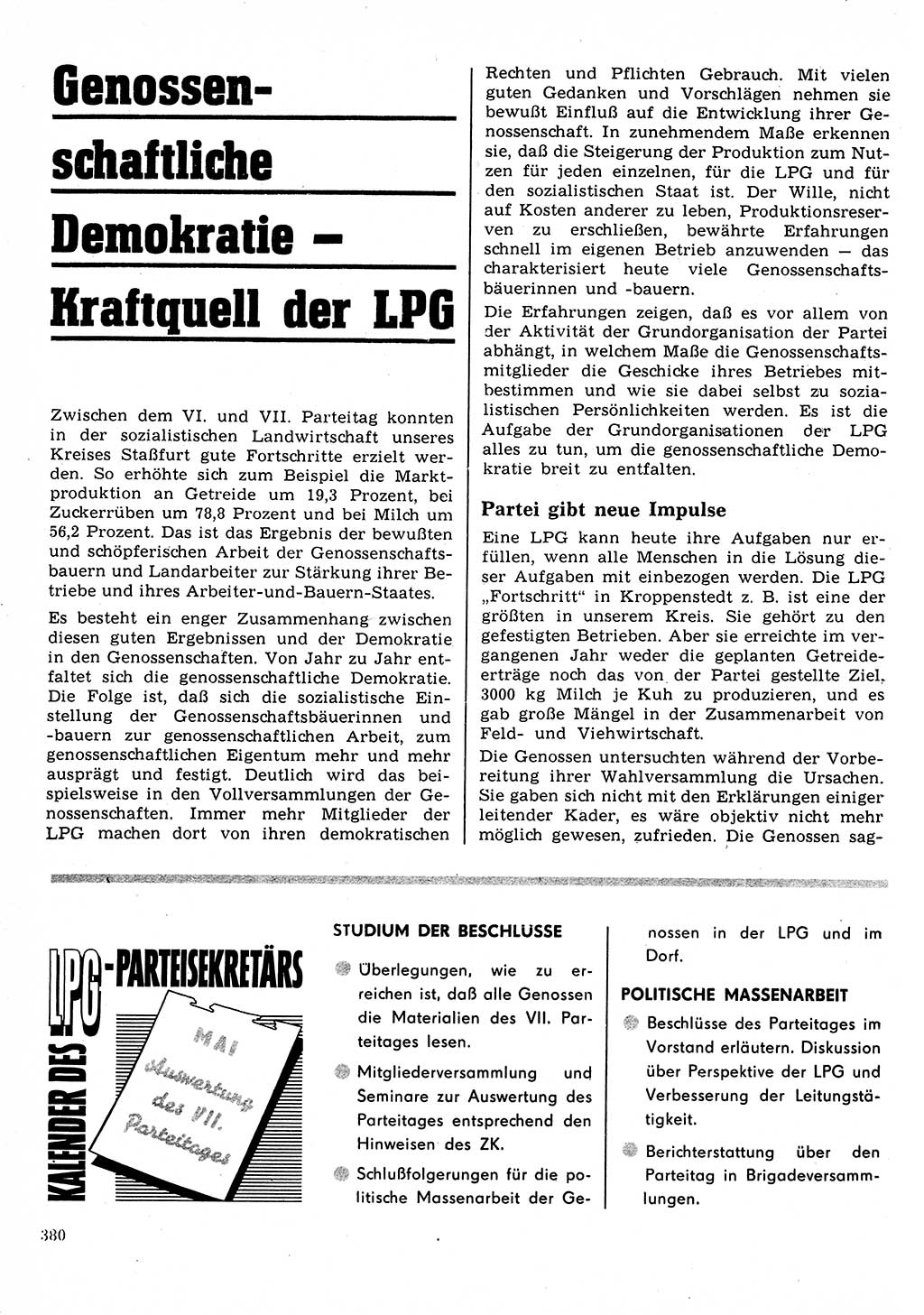 Neuer Weg (NW), Organ des Zentralkomitees (ZK) der SED (Sozialistische Einheitspartei Deutschlands) für Fragen des Parteilebens, 22. Jahrgang [Deutsche Demokratische Republik (DDR)] 1967, Seite 380 (NW ZK SED DDR 1967, S. 380)