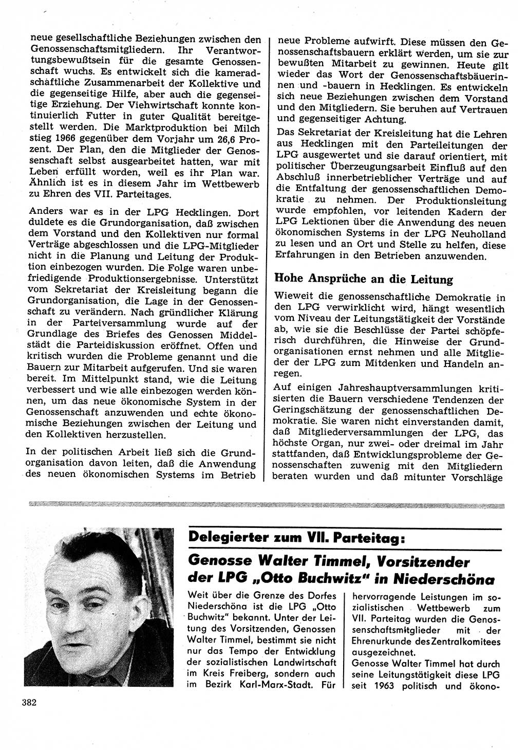 Neuer Weg (NW), Organ des Zentralkomitees (ZK) der SED (Sozialistische Einheitspartei Deutschlands) für Fragen des Parteilebens, 22. Jahrgang [Deutsche Demokratische Republik (DDR)] 1967, Seite 382 (NW ZK SED DDR 1967, S. 382)