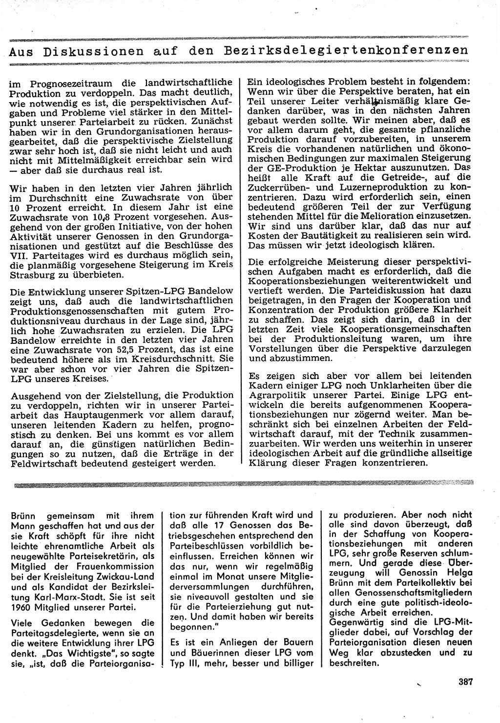 Neuer Weg (NW), Organ des Zentralkomitees (ZK) der SED (Sozialistische Einheitspartei Deutschlands) für Fragen des Parteilebens, 22. Jahrgang [Deutsche Demokratische Republik (DDR)] 1967, Seite 387 (NW ZK SED DDR 1967, S. 387)