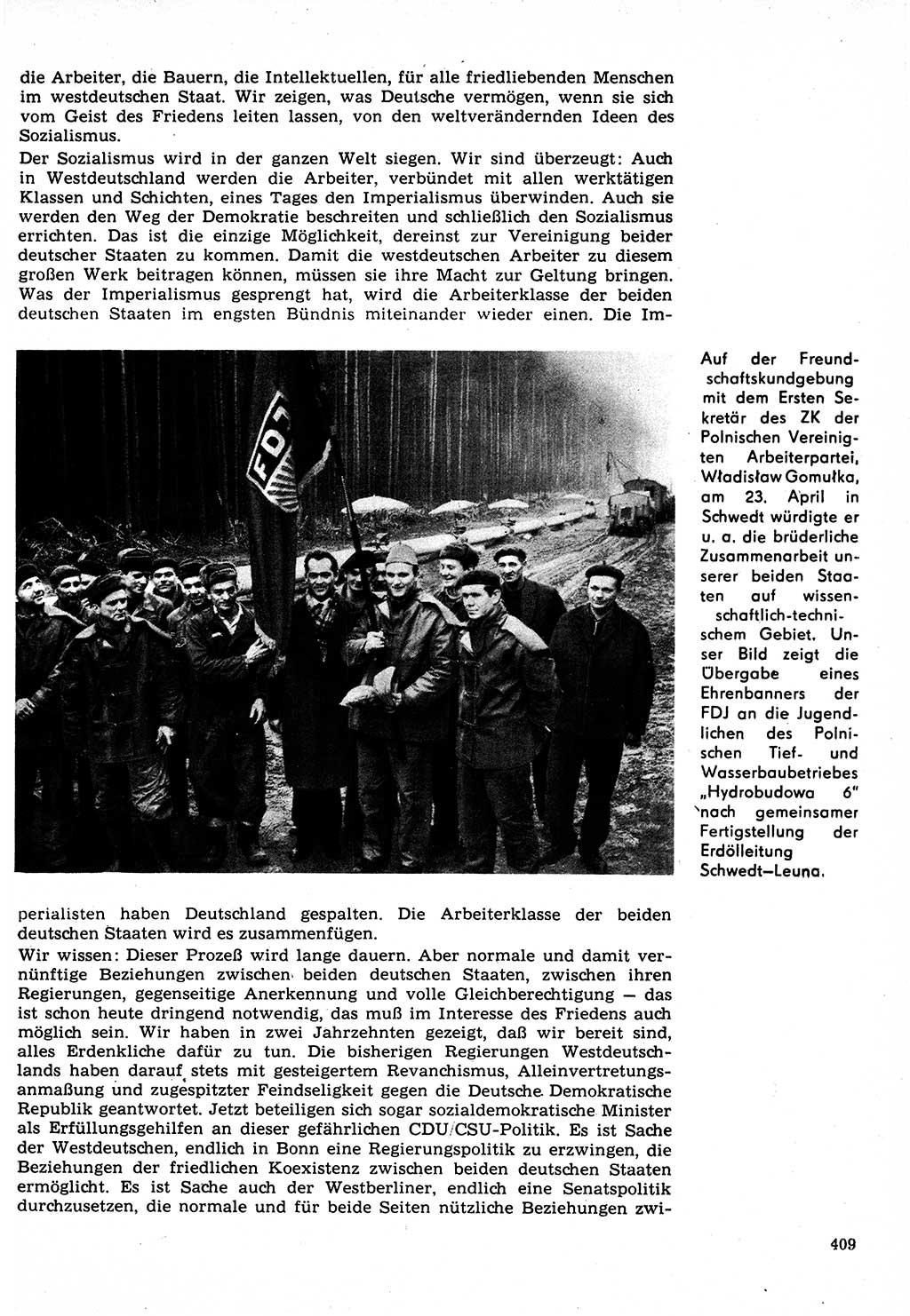 Neuer Weg (NW), Organ des Zentralkomitees (ZK) der SED (Sozialistische Einheitspartei Deutschlands) für Fragen des Parteilebens, 22. Jahrgang [Deutsche Demokratische Republik (DDR)] 1967, Seite 409 (NW ZK SED DDR 1967, S. 409)
