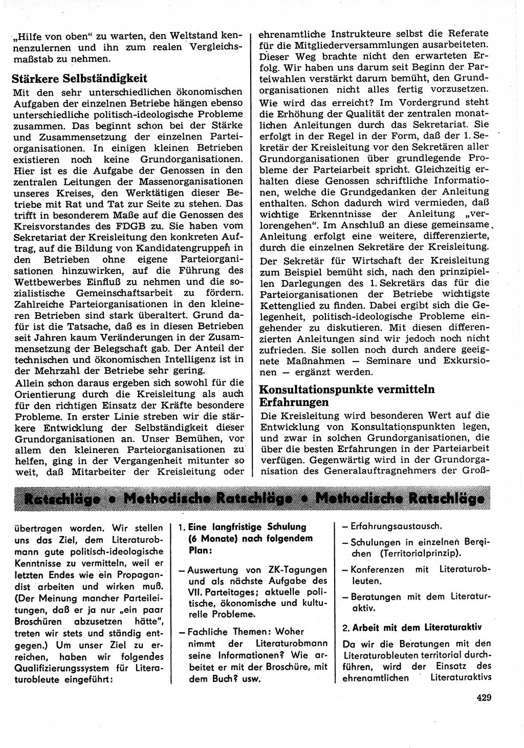 Neuer Weg (NW), Organ des Zentralkomitees (ZK) der SED (Sozialistische Einheitspartei Deutschlands) für Fragen des Parteilebens, 22. Jahrgang [Deutsche Demokratische Republik (DDR)] 1967, Seite 429 (NW ZK SED DDR 1967, S. 429)