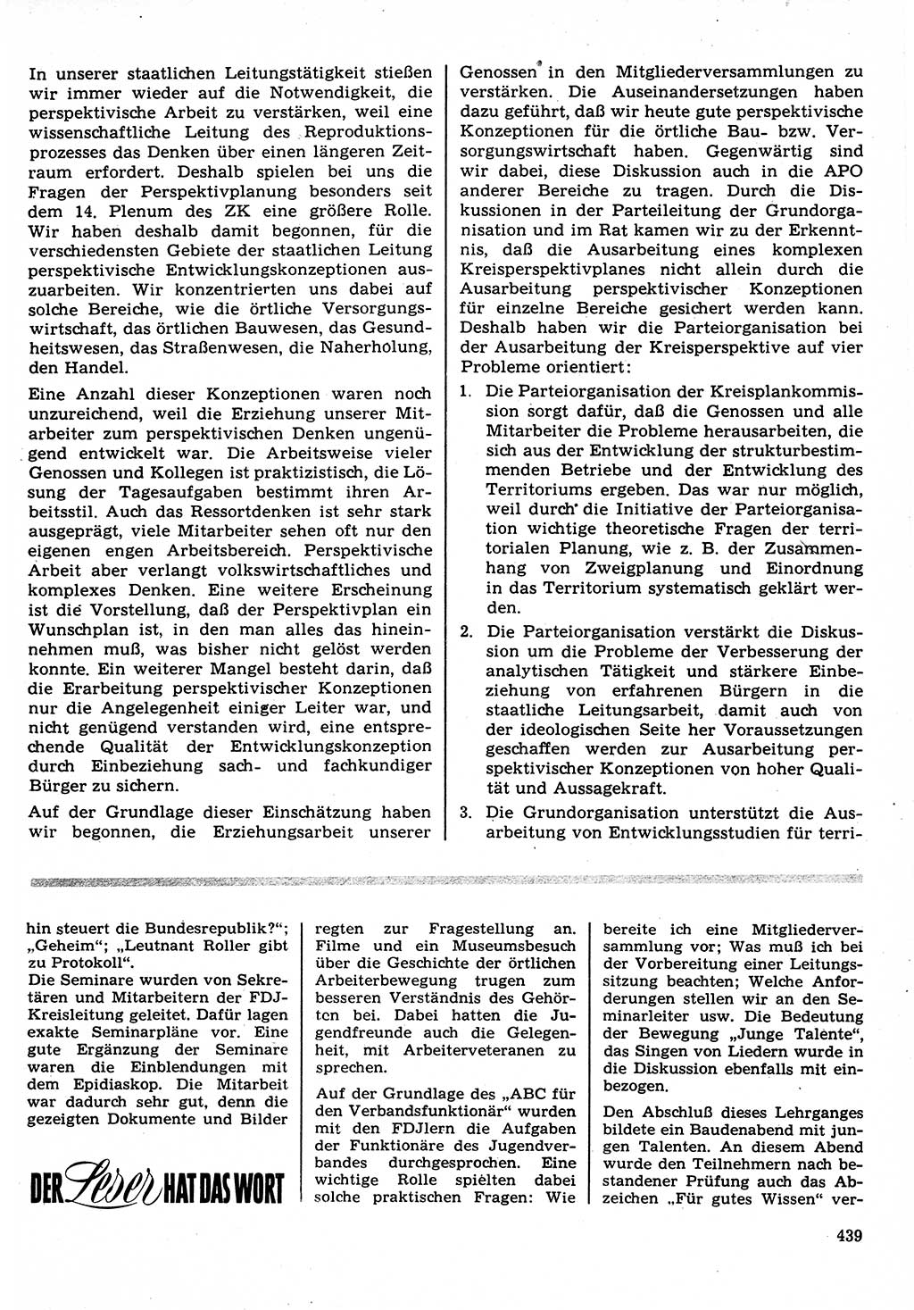 Neuer Weg (NW), Organ des Zentralkomitees (ZK) der SED (Sozialistische Einheitspartei Deutschlands) für Fragen des Parteilebens, 22. Jahrgang [Deutsche Demokratische Republik (DDR)] 1967, Seite 439 (NW ZK SED DDR 1967, S. 439)