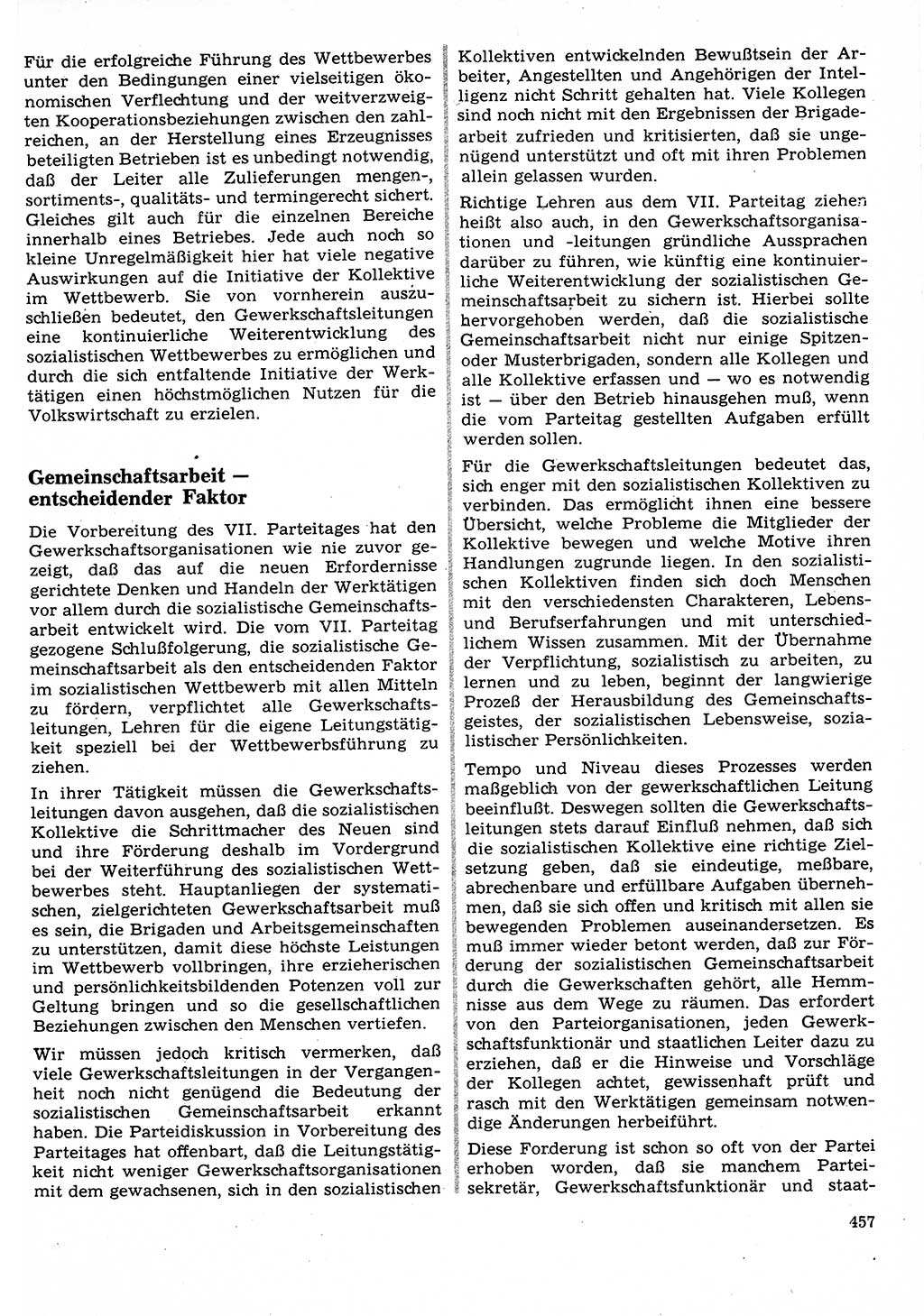 Neuer Weg (NW), Organ des Zentralkomitees (ZK) der SED (Sozialistische Einheitspartei Deutschlands) für Fragen des Parteilebens, 22. Jahrgang [Deutsche Demokratische Republik (DDR)] 1967, Seite 457 (NW ZK SED DDR 1967, S. 457)