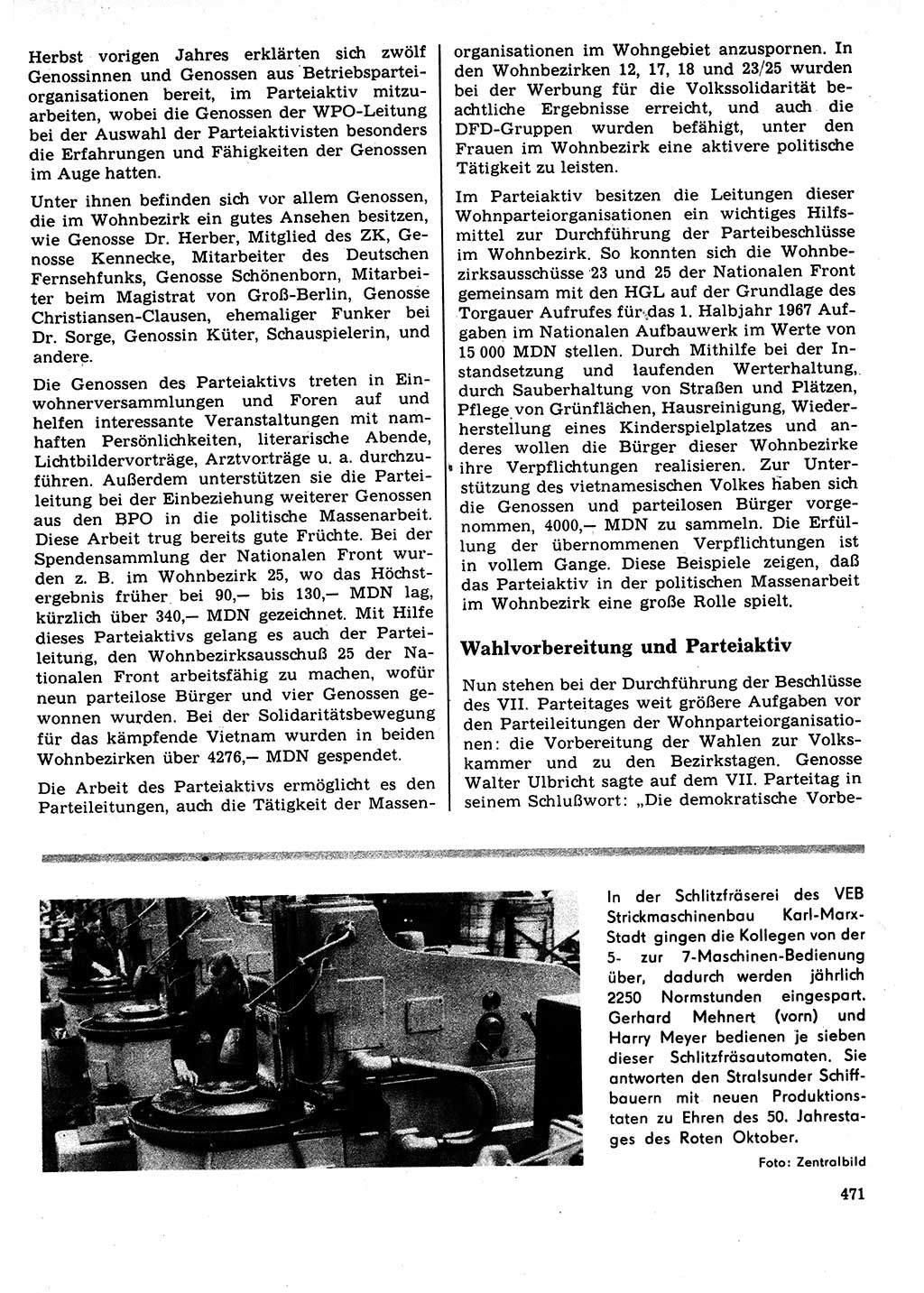 Neuer Weg (NW), Organ des Zentralkomitees (ZK) der SED (Sozialistische Einheitspartei Deutschlands) für Fragen des Parteilebens, 22. Jahrgang [Deutsche Demokratische Republik (DDR)] 1967, Seite 471 (NW ZK SED DDR 1967, S. 471)