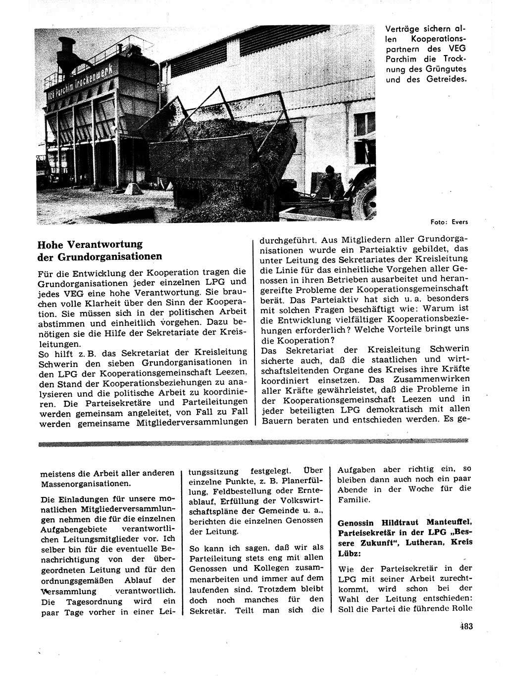Neuer Weg (NW), Organ des Zentralkomitees (ZK) der SED (Sozialistische Einheitspartei Deutschlands) für Fragen des Parteilebens, 22. Jahrgang [Deutsche Demokratische Republik (DDR)] 1967, Seite 483 (NW ZK SED DDR 1967, S. 483)