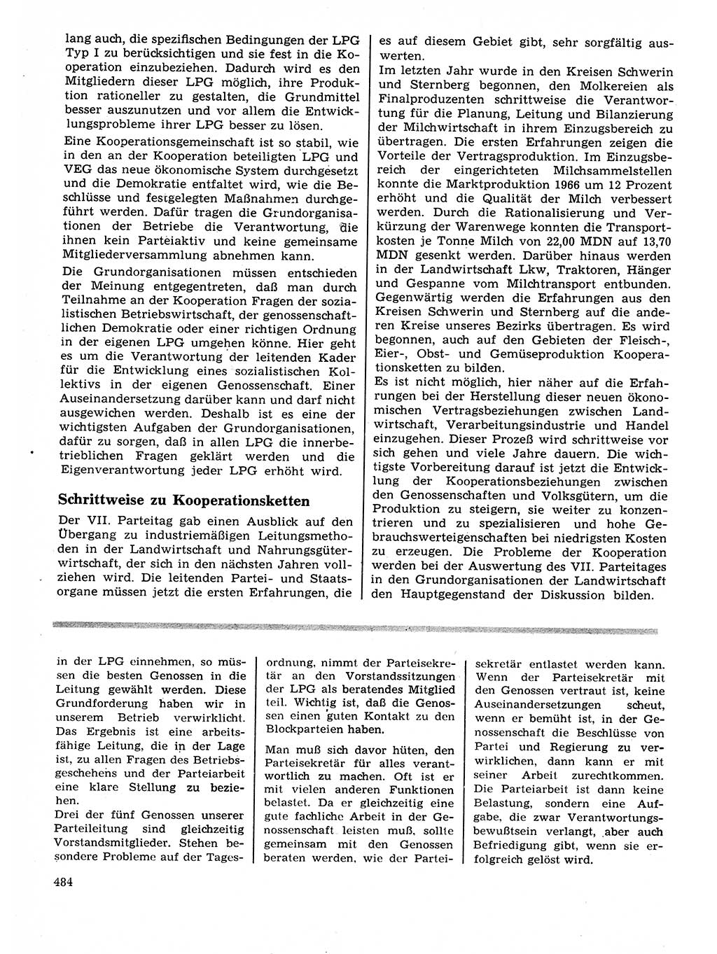 Neuer Weg (NW), Organ des Zentralkomitees (ZK) der SED (Sozialistische Einheitspartei Deutschlands) für Fragen des Parteilebens, 22. Jahrgang [Deutsche Demokratische Republik (DDR)] 1967, Seite 484 (NW ZK SED DDR 1967, S. 484)