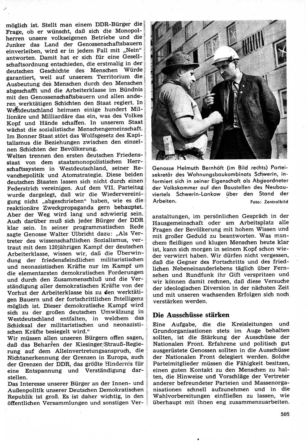 Neuer Weg (NW), Organ des Zentralkomitees (ZK) der SED (Sozialistische Einheitspartei Deutschlands) für Fragen des Parteilebens, 22. Jahrgang [Deutsche Demokratische Republik (DDR)] 1967, Seite 505 (NW ZK SED DDR 1967, S. 505)