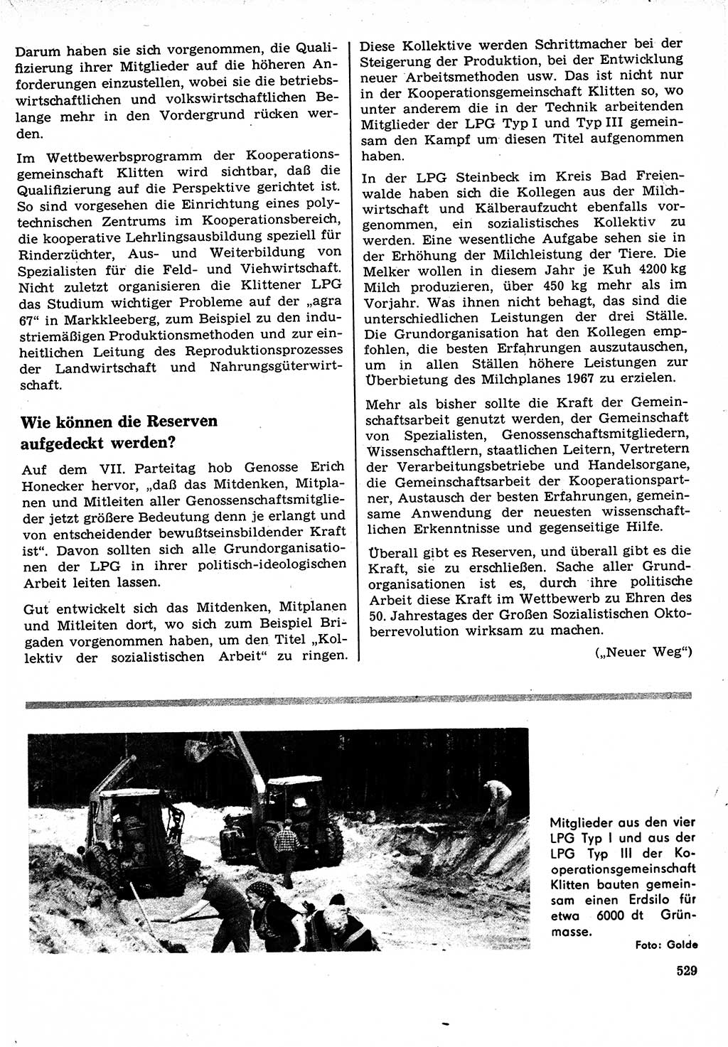 Neuer Weg (NW), Organ des Zentralkomitees (ZK) der SED (Sozialistische Einheitspartei Deutschlands) für Fragen des Parteilebens, 22. Jahrgang [Deutsche Demokratische Republik (DDR)] 1967, Seite 529 (NW ZK SED DDR 1967, S. 529)