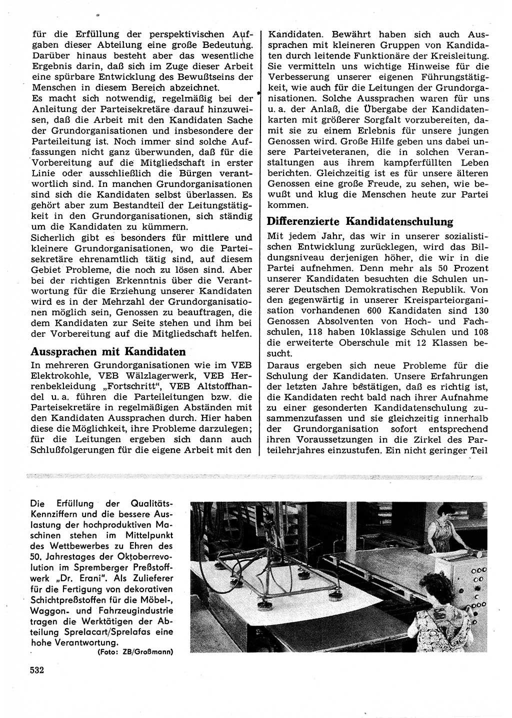 Neuer Weg (NW), Organ des Zentralkomitees (ZK) der SED (Sozialistische Einheitspartei Deutschlands) für Fragen des Parteilebens, 22. Jahrgang [Deutsche Demokratische Republik (DDR)] 1967, Seite 532 (NW ZK SED DDR 1967, S. 532)