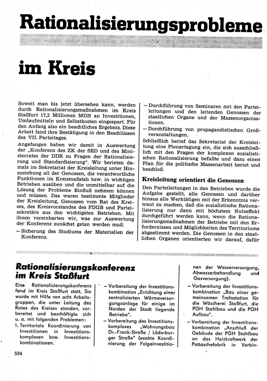 Neuer Weg (NW), Organ des Zentralkomitees (ZK) der SED (Sozialistische Einheitspartei Deutschlands) für Fragen des Parteilebens, 22. Jahrgang [Deutsche Demokratische Republik (DDR)] 1967, Seite 534 (NW ZK SED DDR 1967, S. 534)