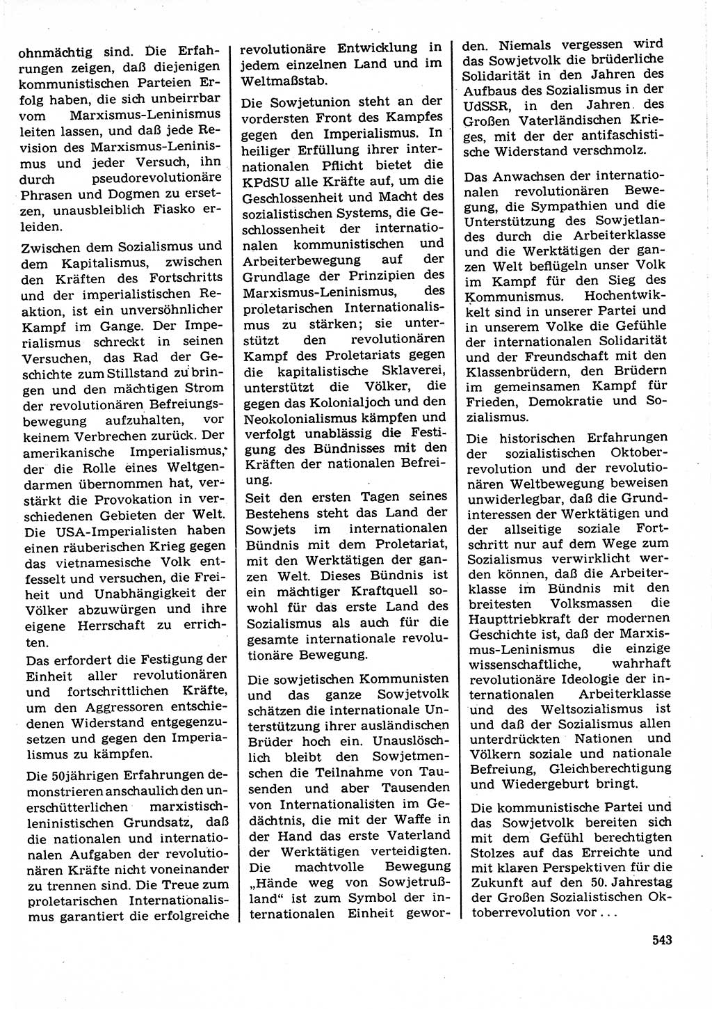 Neuer Weg (NW), Organ des Zentralkomitees (ZK) der SED (Sozialistische Einheitspartei Deutschlands) für Fragen des Parteilebens, 22. Jahrgang [Deutsche Demokratische Republik (DDR)] 1967, Seite 543 (NW ZK SED DDR 1967, S. 543)