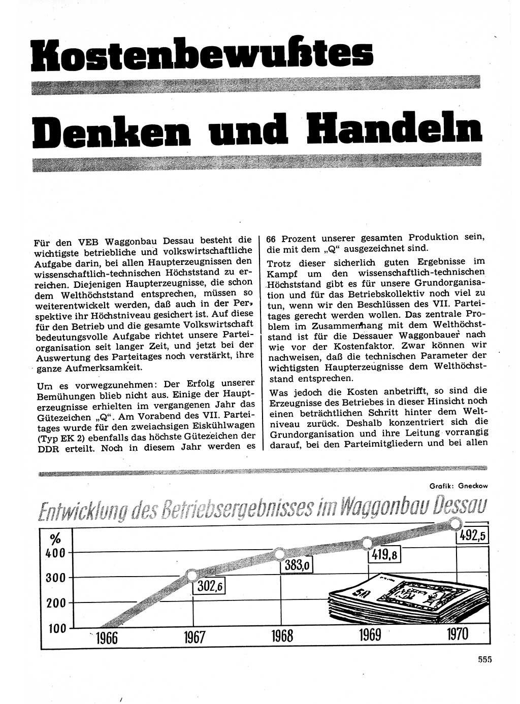 Neuer Weg (NW), Organ des Zentralkomitees (ZK) der SED (Sozialistische Einheitspartei Deutschlands) für Fragen des Parteilebens, 22. Jahrgang [Deutsche Demokratische Republik (DDR)] 1967, Seite 555 (NW ZK SED DDR 1967, S. 555)
