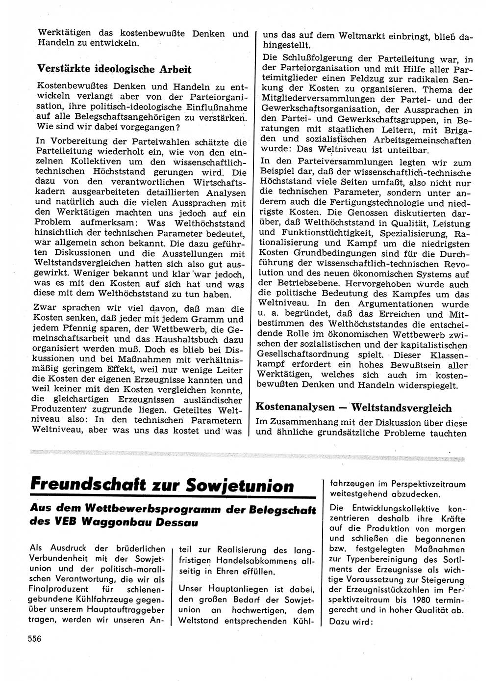 Neuer Weg (NW), Organ des Zentralkomitees (ZK) der SED (Sozialistische Einheitspartei Deutschlands) für Fragen des Parteilebens, 22. Jahrgang [Deutsche Demokratische Republik (DDR)] 1967, Seite 556 (NW ZK SED DDR 1967, S. 556)