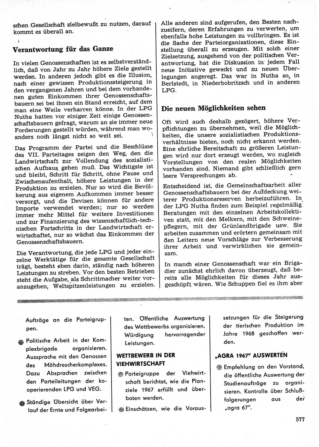 Neuer Weg (NW), Organ des Zentralkomitees (ZK) der SED (Sozialistische Einheitspartei Deutschlands) für Fragen des Parteilebens, 22. Jahrgang [Deutsche Demokratische Republik (DDR)] 1967, Seite 577 (NW ZK SED DDR 1967, S. 577)