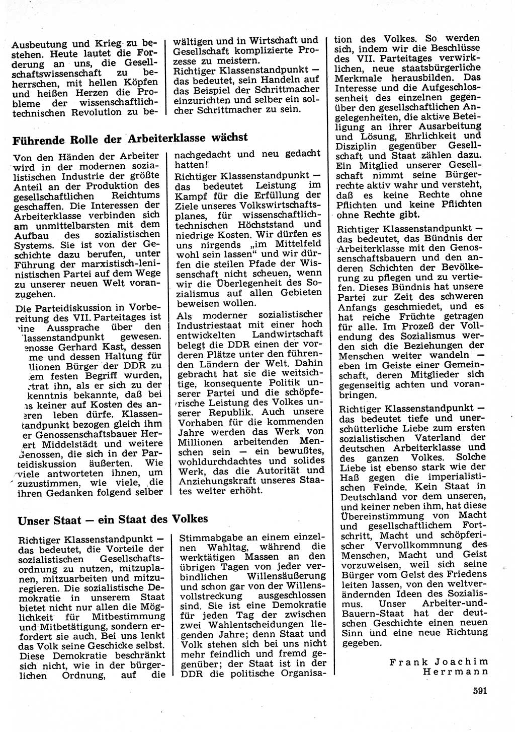 Neuer Weg (NW), Organ des Zentralkomitees (ZK) der SED (Sozialistische Einheitspartei Deutschlands) für Fragen des Parteilebens, 22. Jahrgang [Deutsche Demokratische Republik (DDR)] 1967, Seite 591 (NW ZK SED DDR 1967, S. 591)